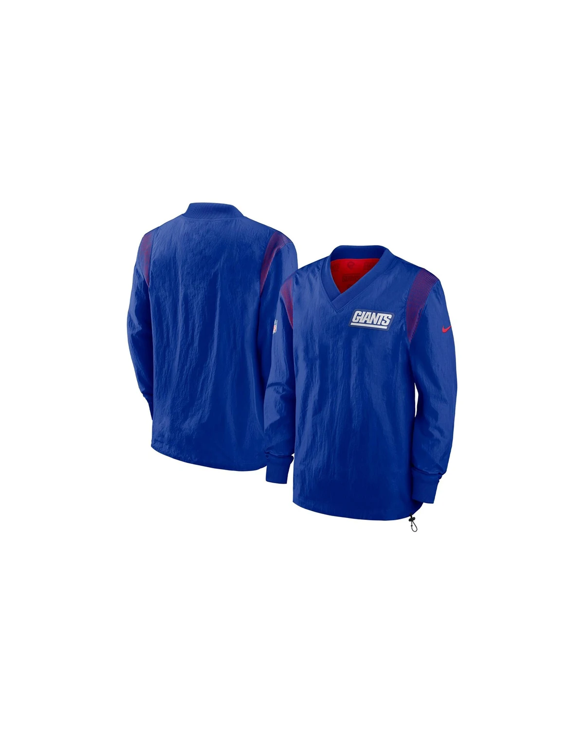Men's Royal New York Giants Sideline Team ID Reversible Pullover Windshirt