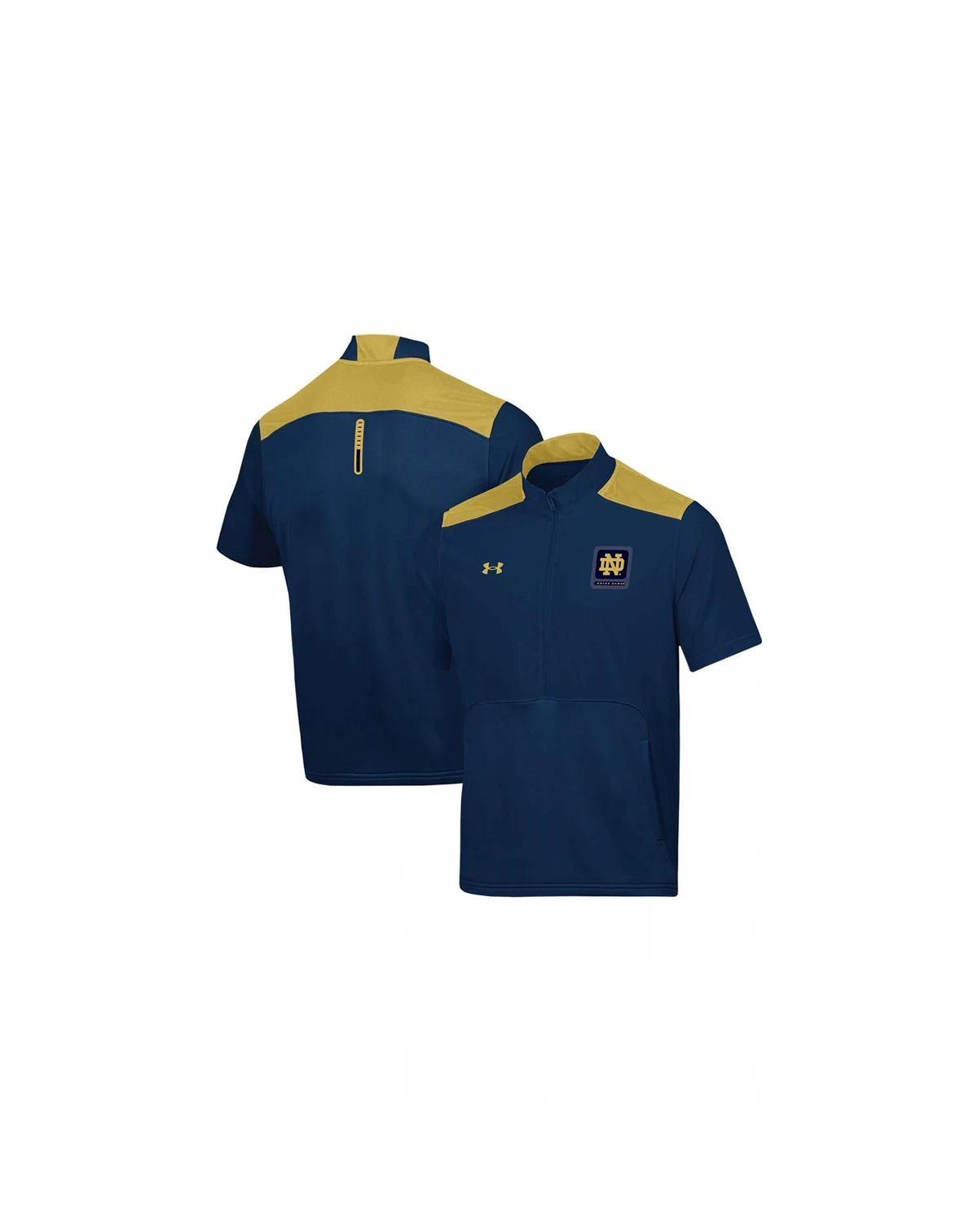Men's Navy Notre Dame Fighting Irish Motivate Half-Zip Jacket
