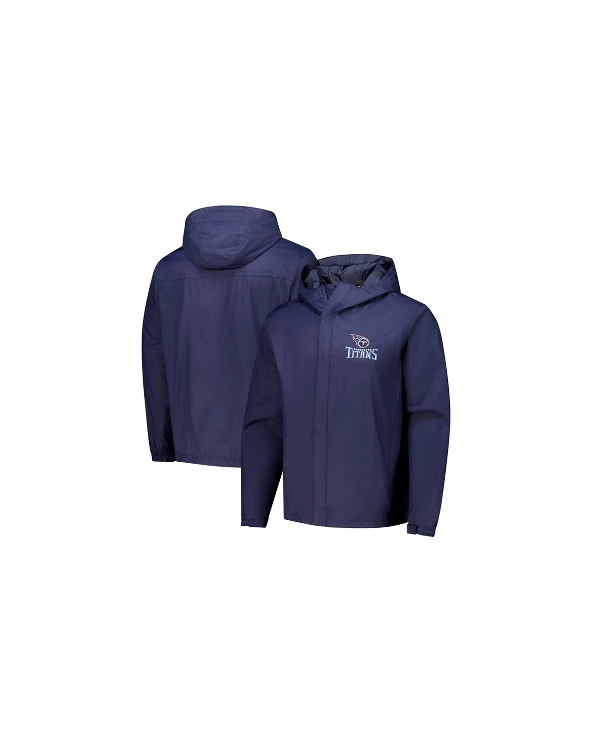 Men's Navy Tennessee Titans Tropic Waterproof Packable Full-Zip Hoodie Jacket