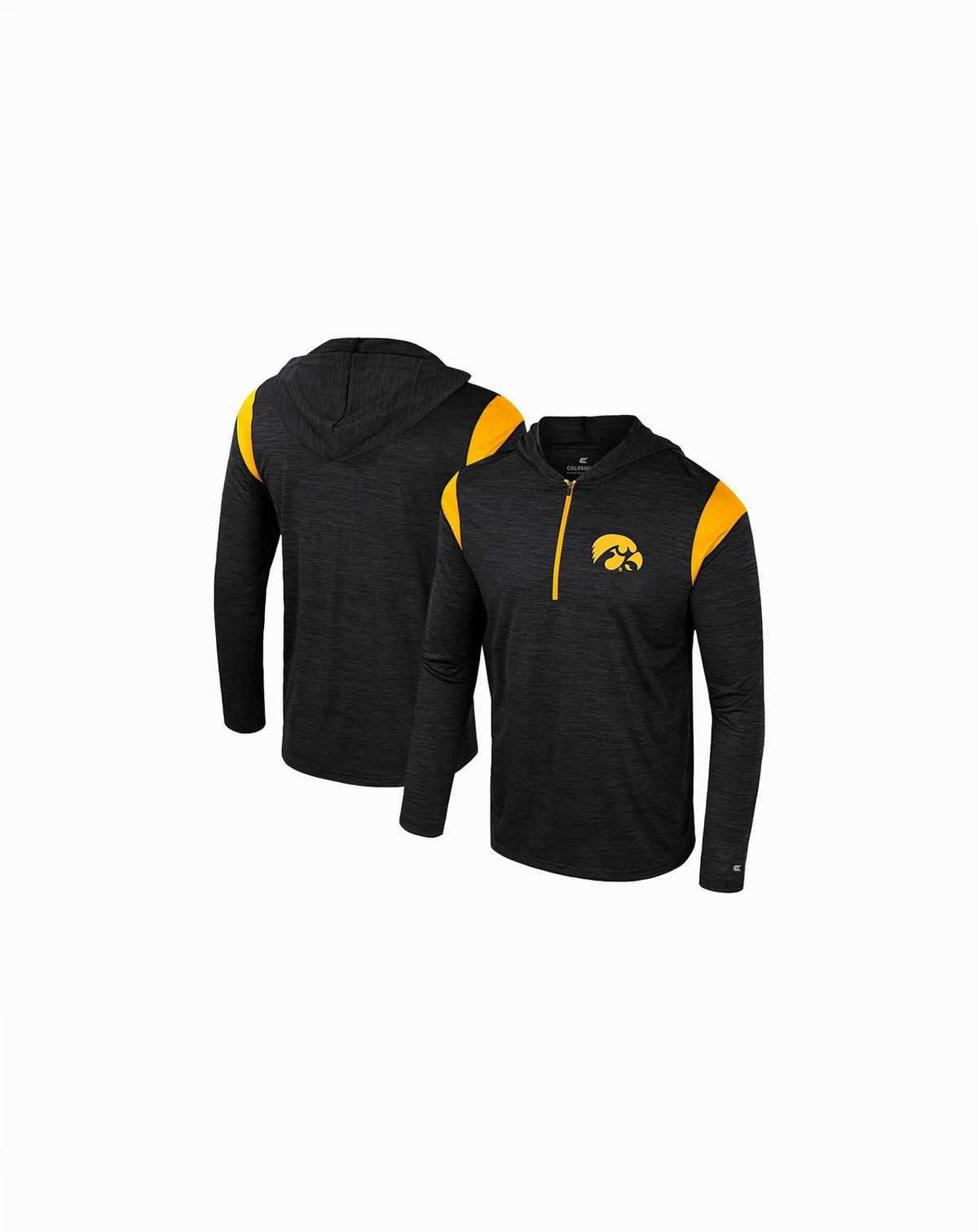 Men's Black Iowa Hawkeyes Dozer Half-Zip Wind shirt