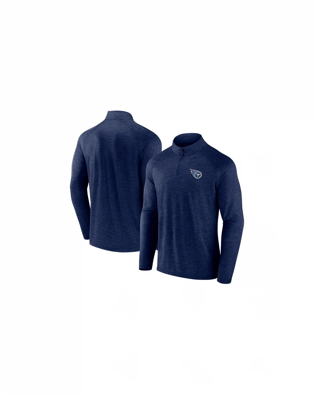 Men's Navy Tennessee Titans Head-to-Head Raglan Quarter-Zip Jacket