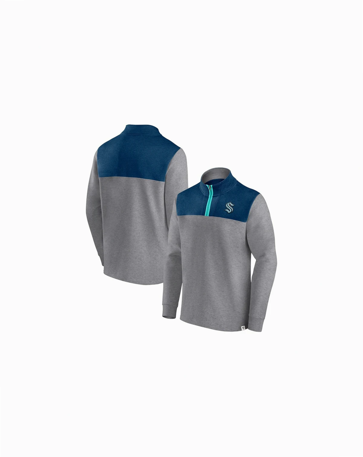 Men's Heather Gray Seattle Kraken Launch It Quarter-Zip Jacket
