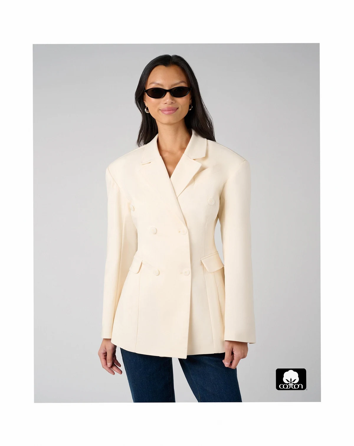 Women's Double Breasted Cinched Waist Blazer