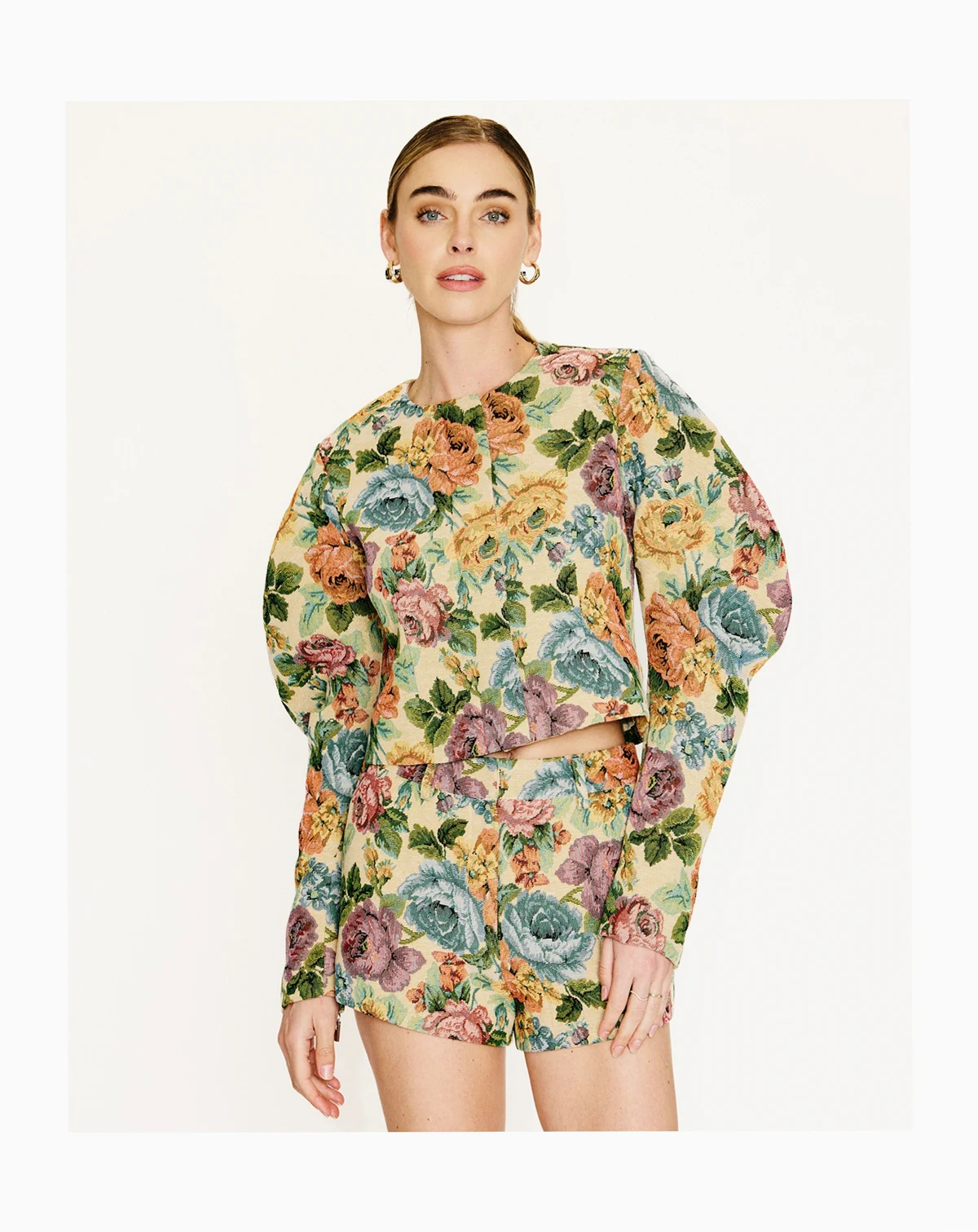 Women's Cambria Floral Zipper-Front Jacket