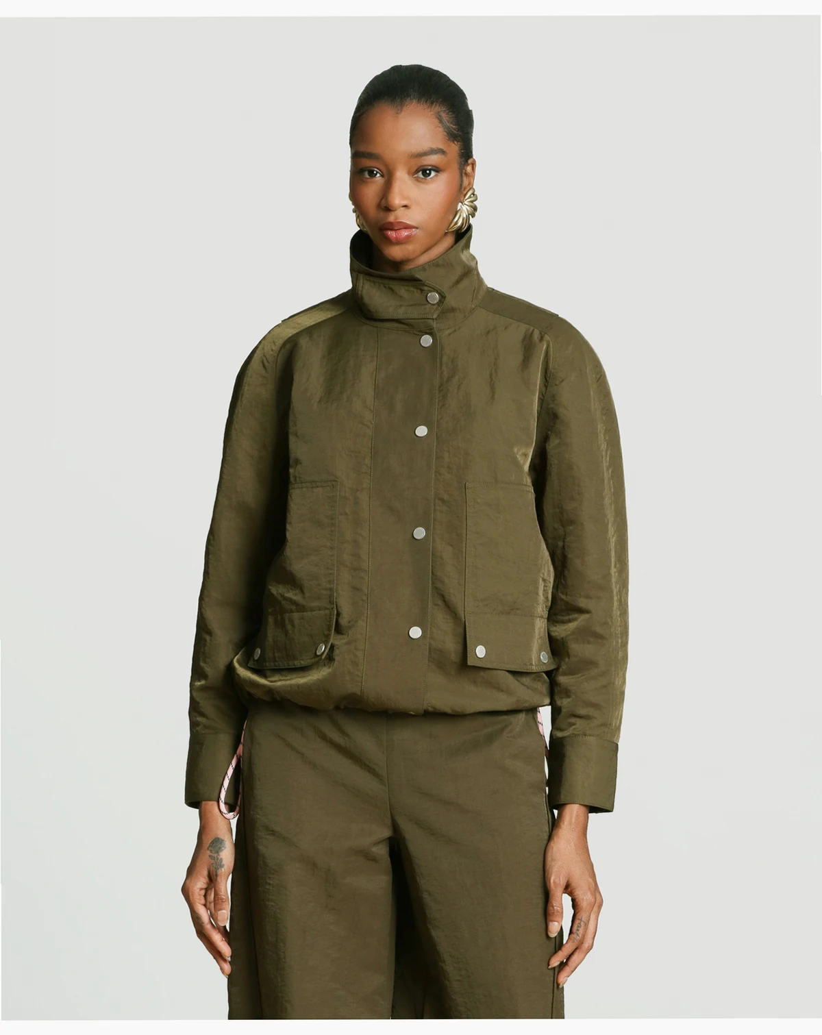 Women's Mock Neck Track Jacket