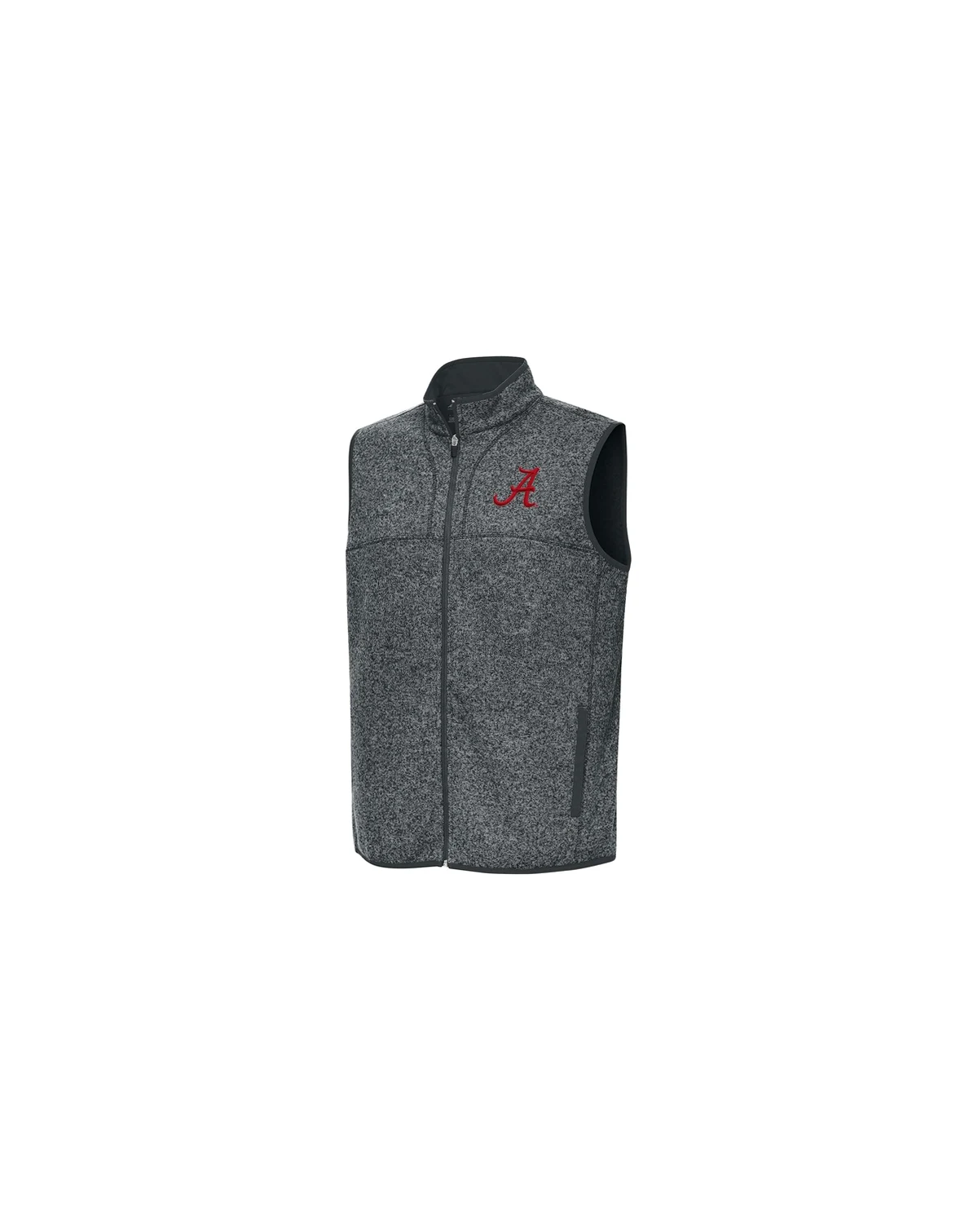 Men's Heather Gray Alabama Crimson Tide Fortune Full-Zip Vest