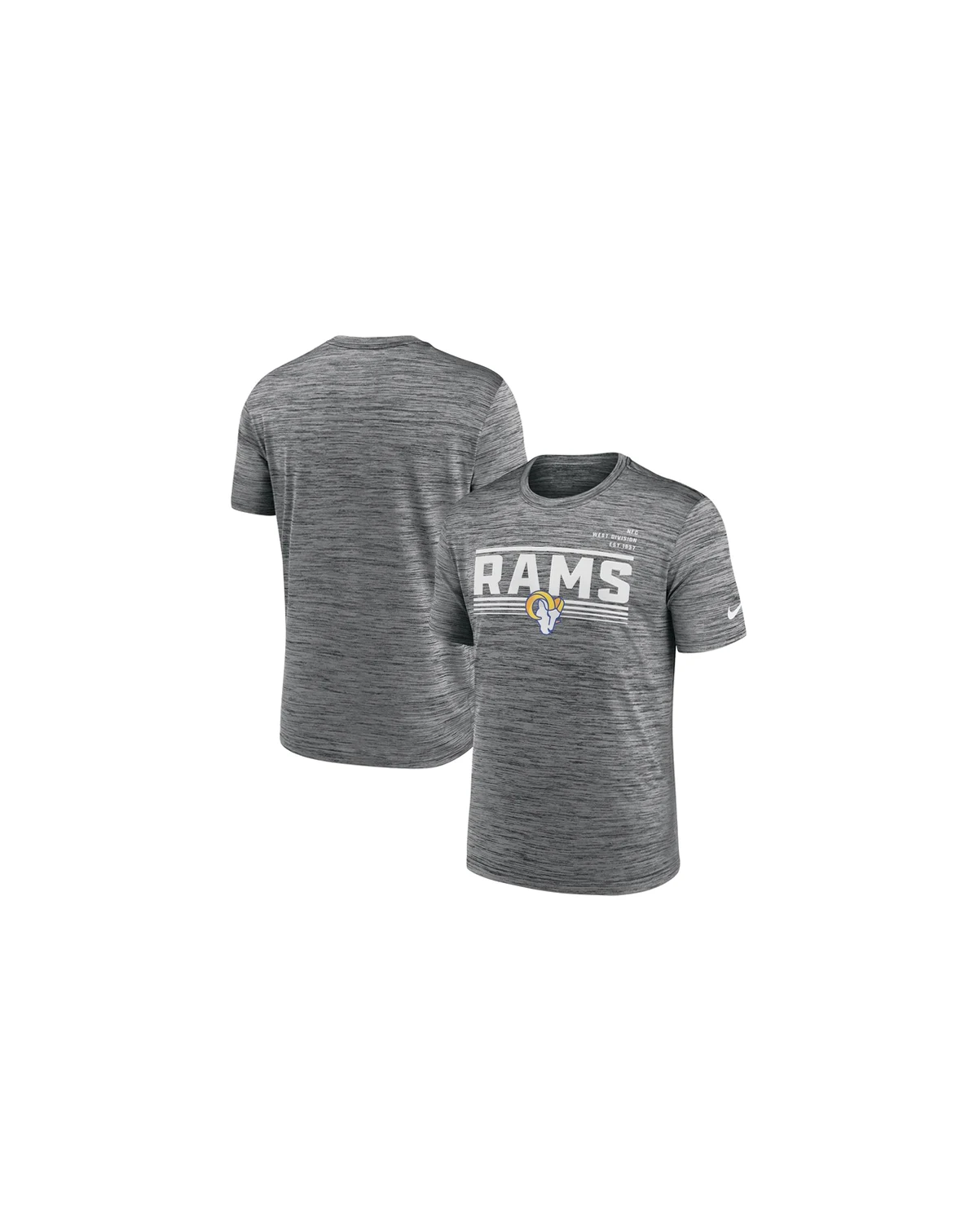 Men's Gray Los Angeles Rams Yardline Velocity Performance T-shirt