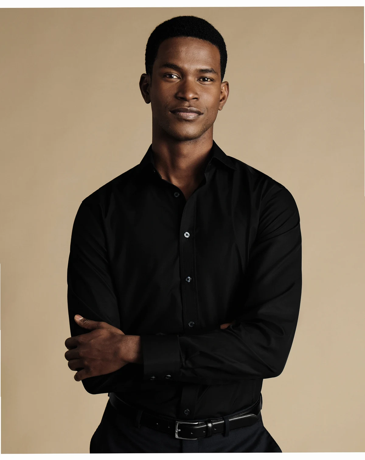 Men's Slim-Fit Poplin Dress Shirt