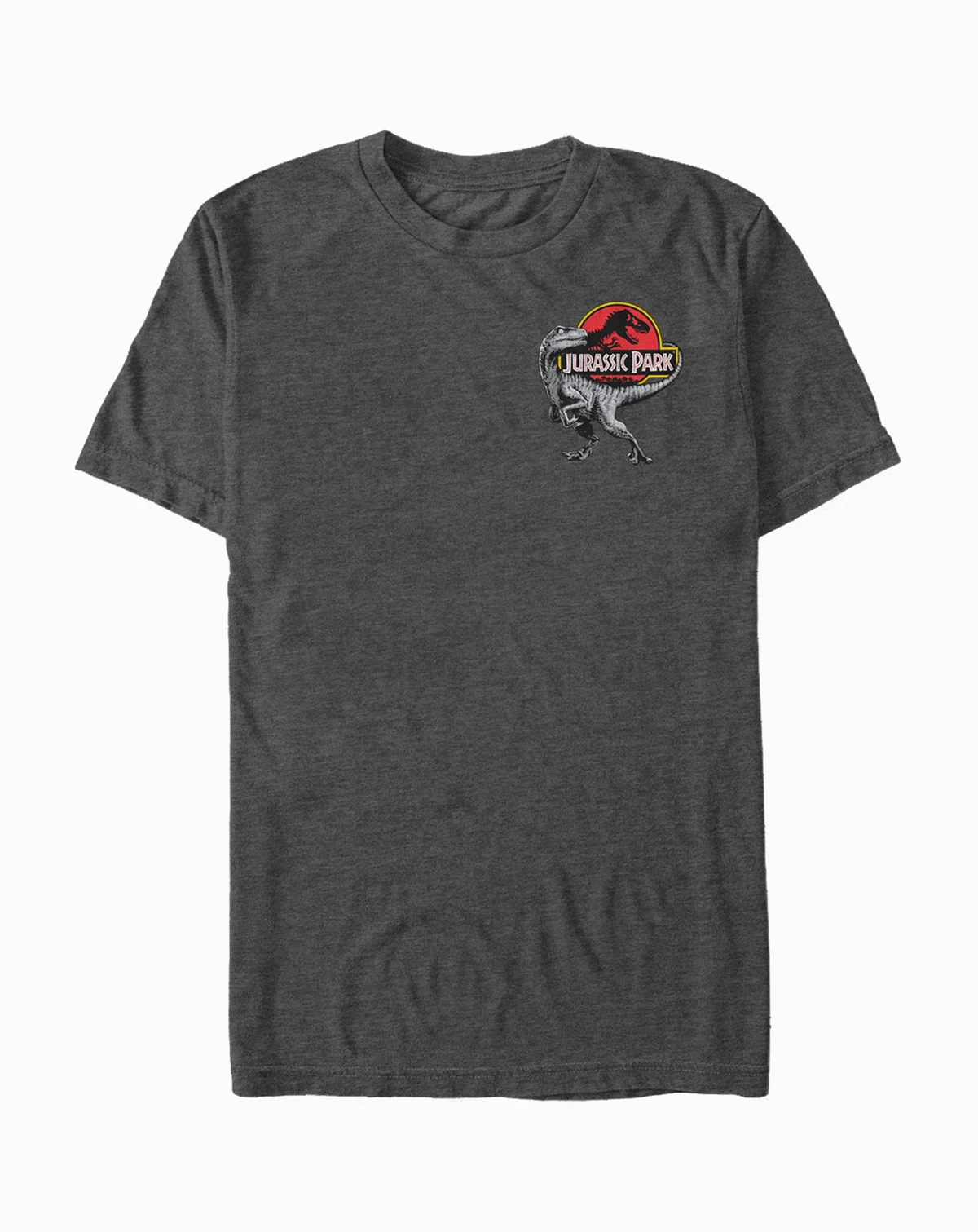 Jurassic Park Men's Left Chest Raptor Logo Short Sleeve T-Shirt