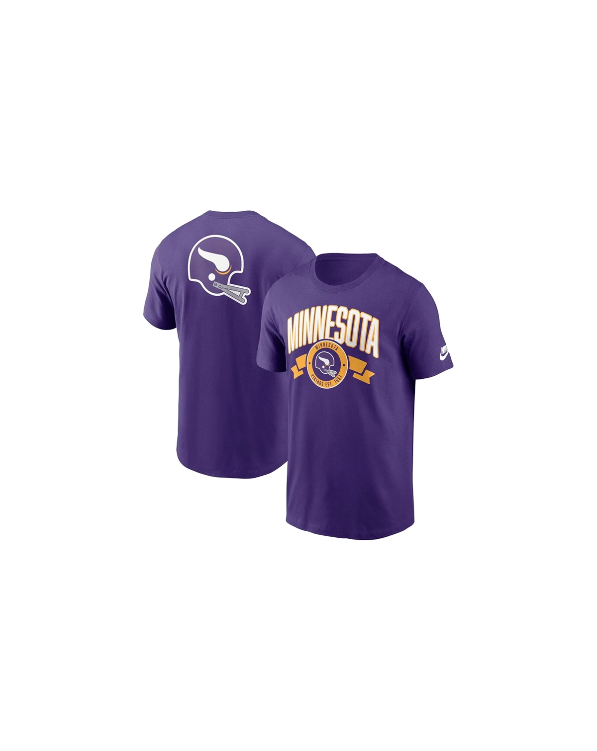 Men's Purple Minnesota Vikings Rewind Front and Back Hit Essential T-Shirt