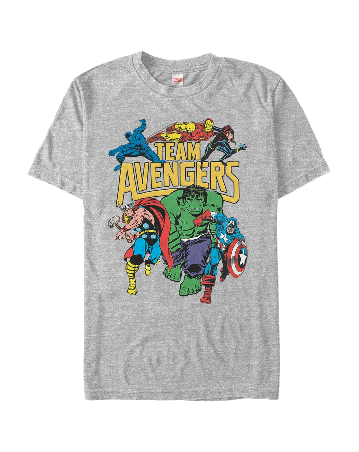 Marvel Men's Comic Collection Retro Team Avengers Short Sleeve T-Shirt