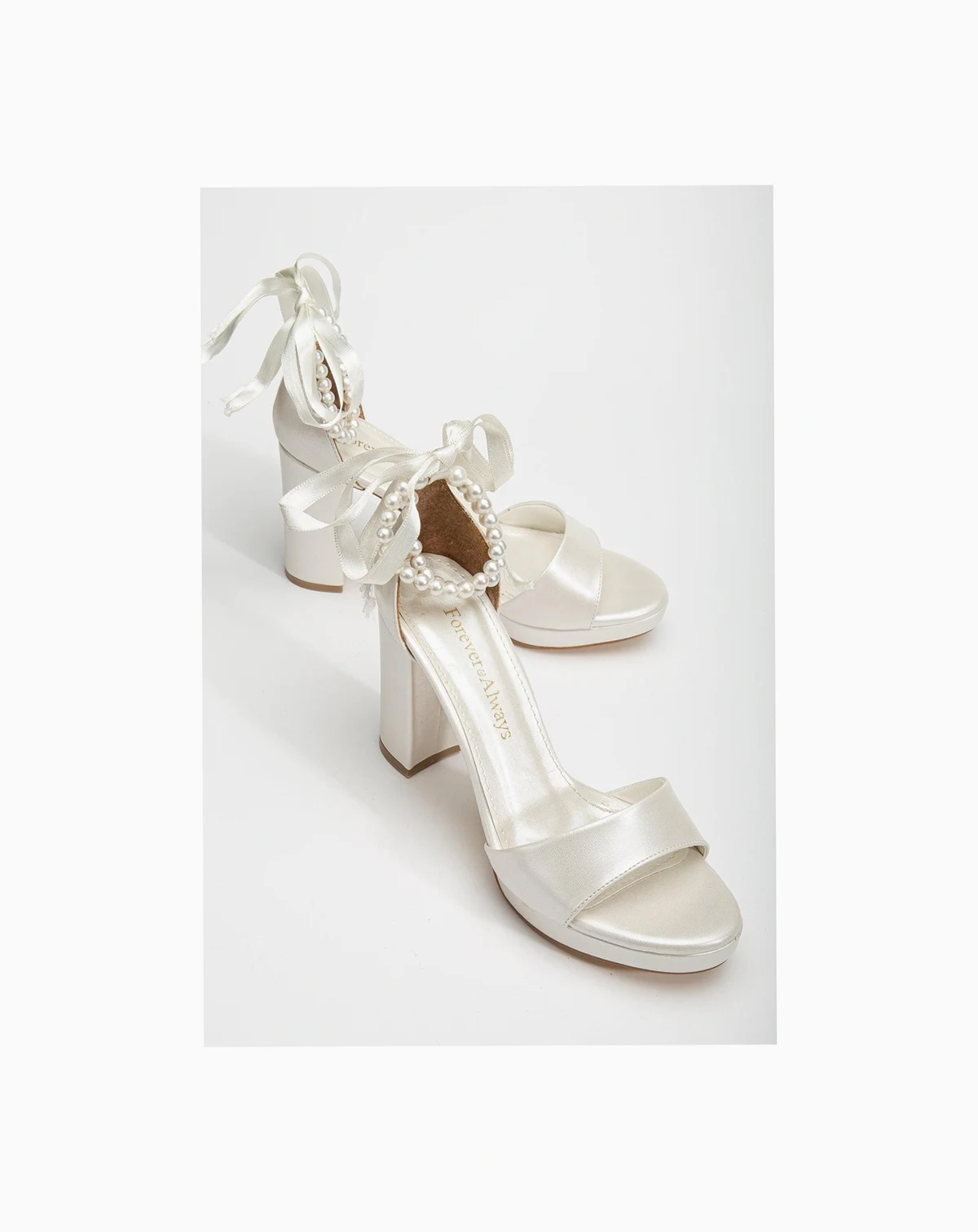 Renee Platform Sandals with Pearls