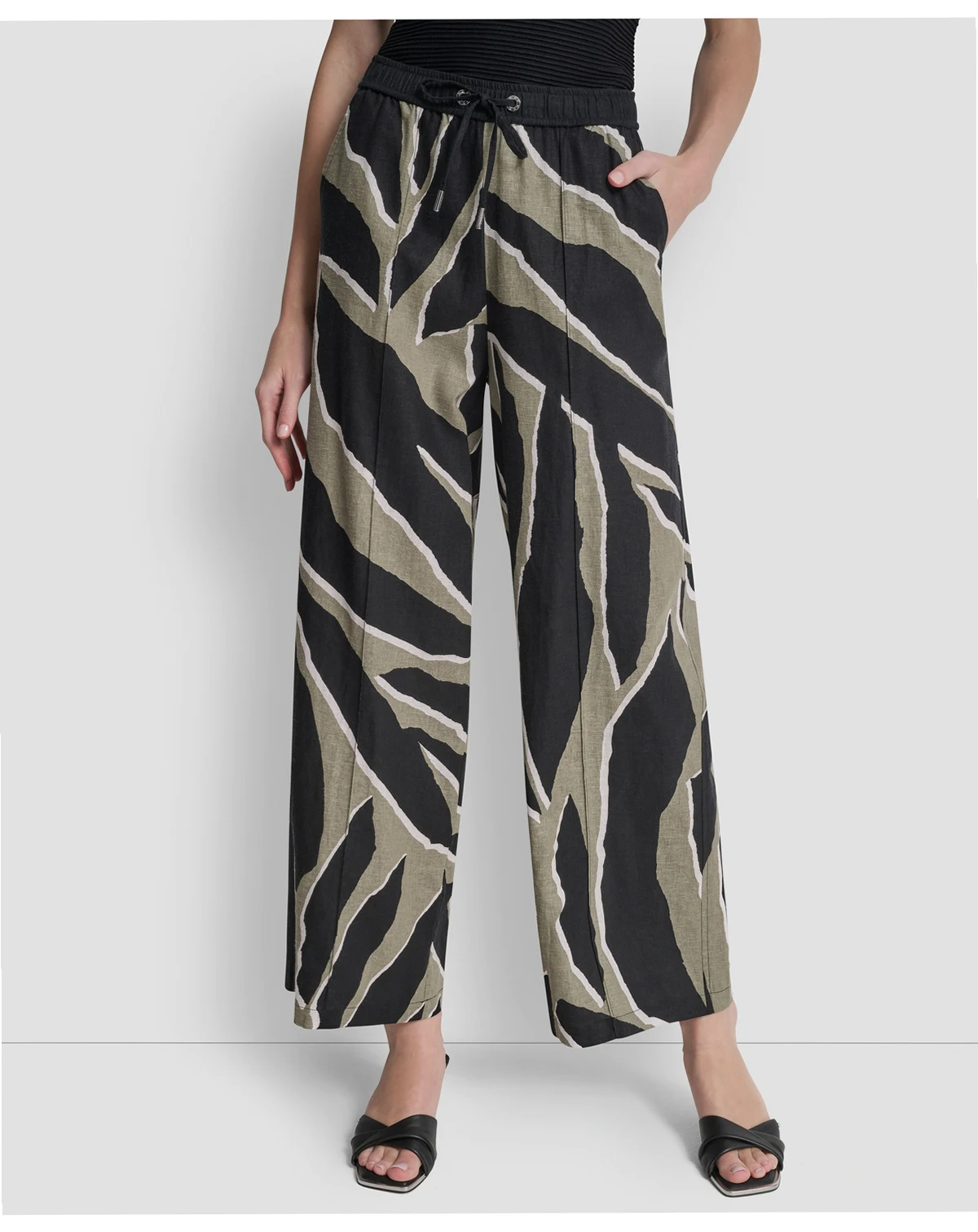 Women's Printed Drawstring Ankle-Length Pants