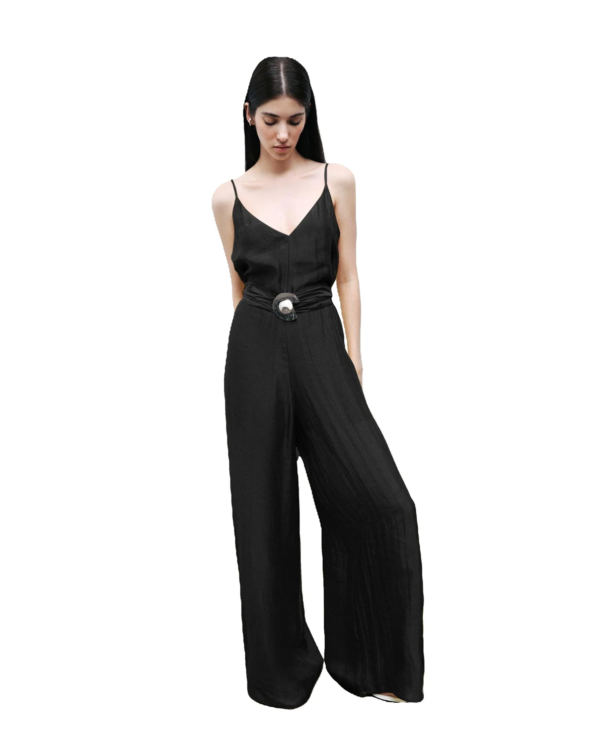 Women's Metal Accessory Overalls