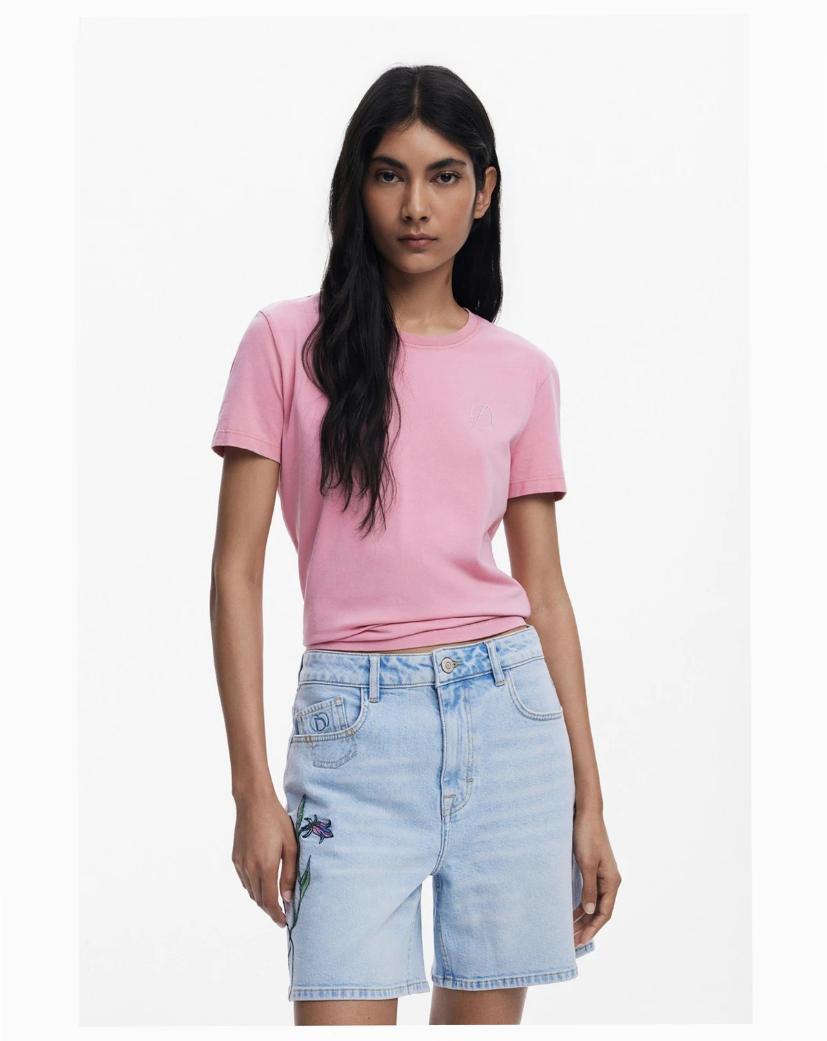 Women's "D" strass T-shirt