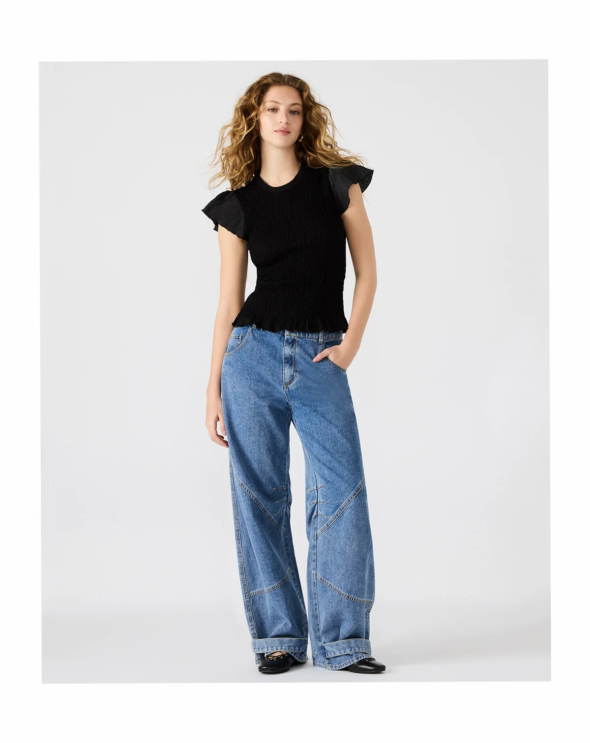 Women's Smocked Ruffle Cecilie Top