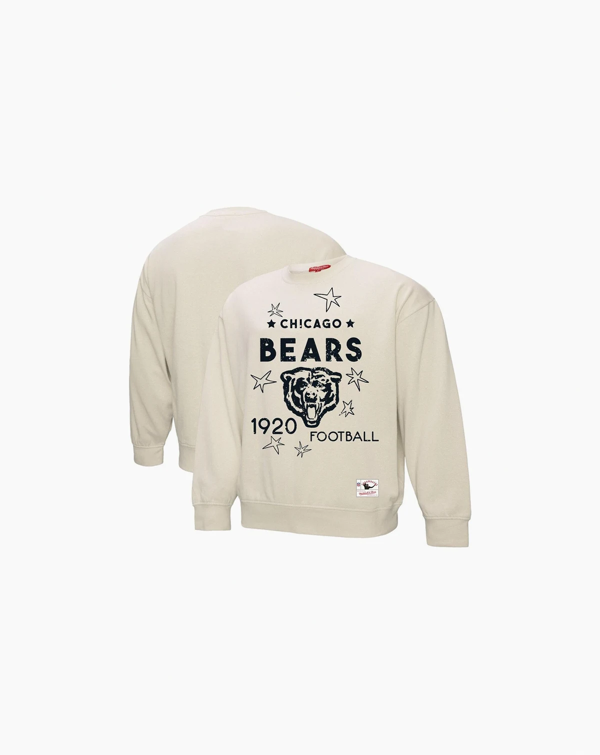 Women's Cream Chicago Bears Shooting Stars Pullover Sweatshirt
