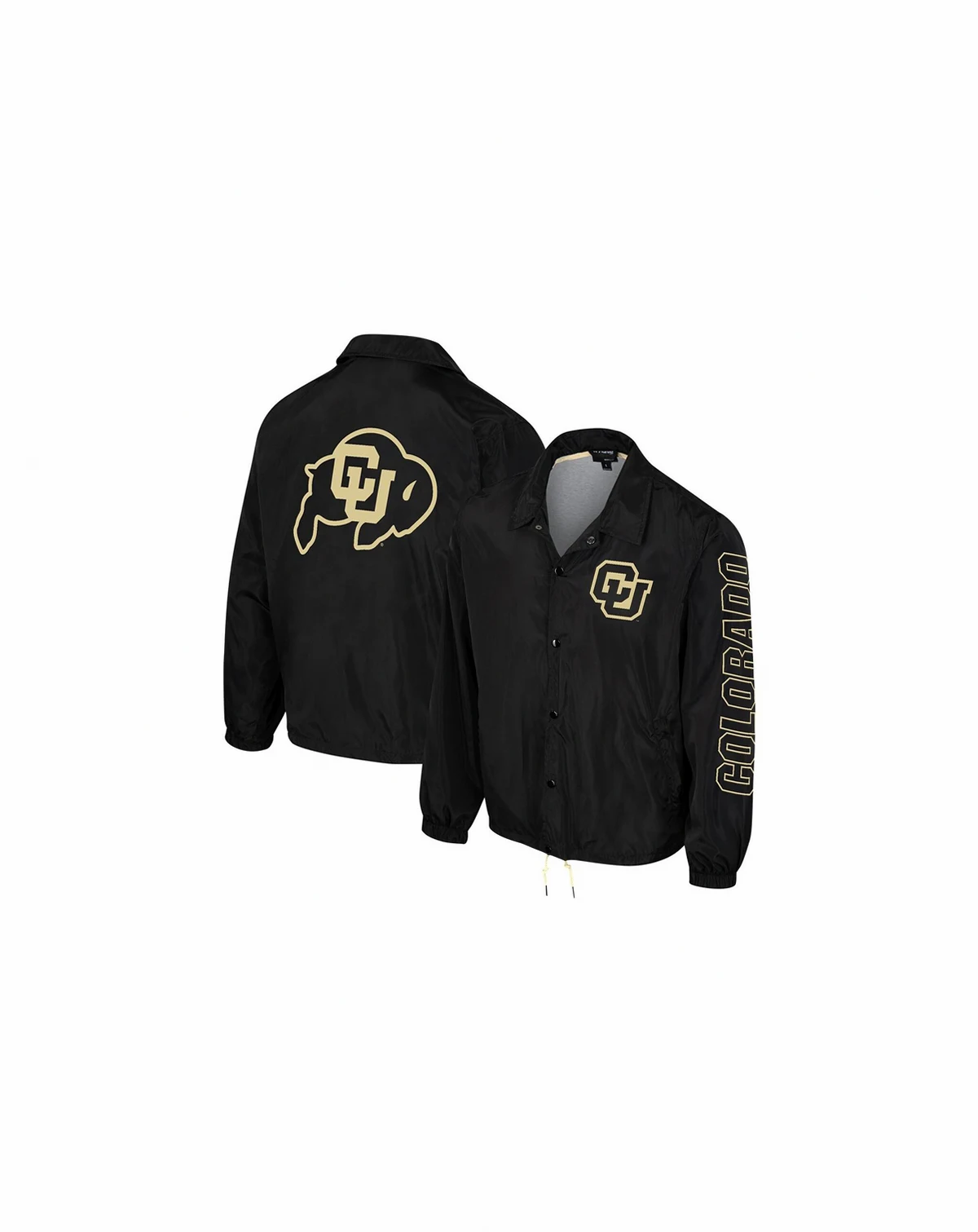 Men's and Women's Black Colorado Buffaloes Coaches Full-Snap Jacket