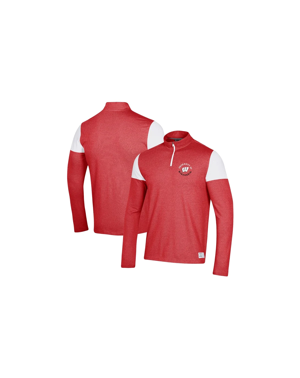 Men's Red Wisconsin Badgers Gameday Tri-Blend Quarter-Zip Jacket
