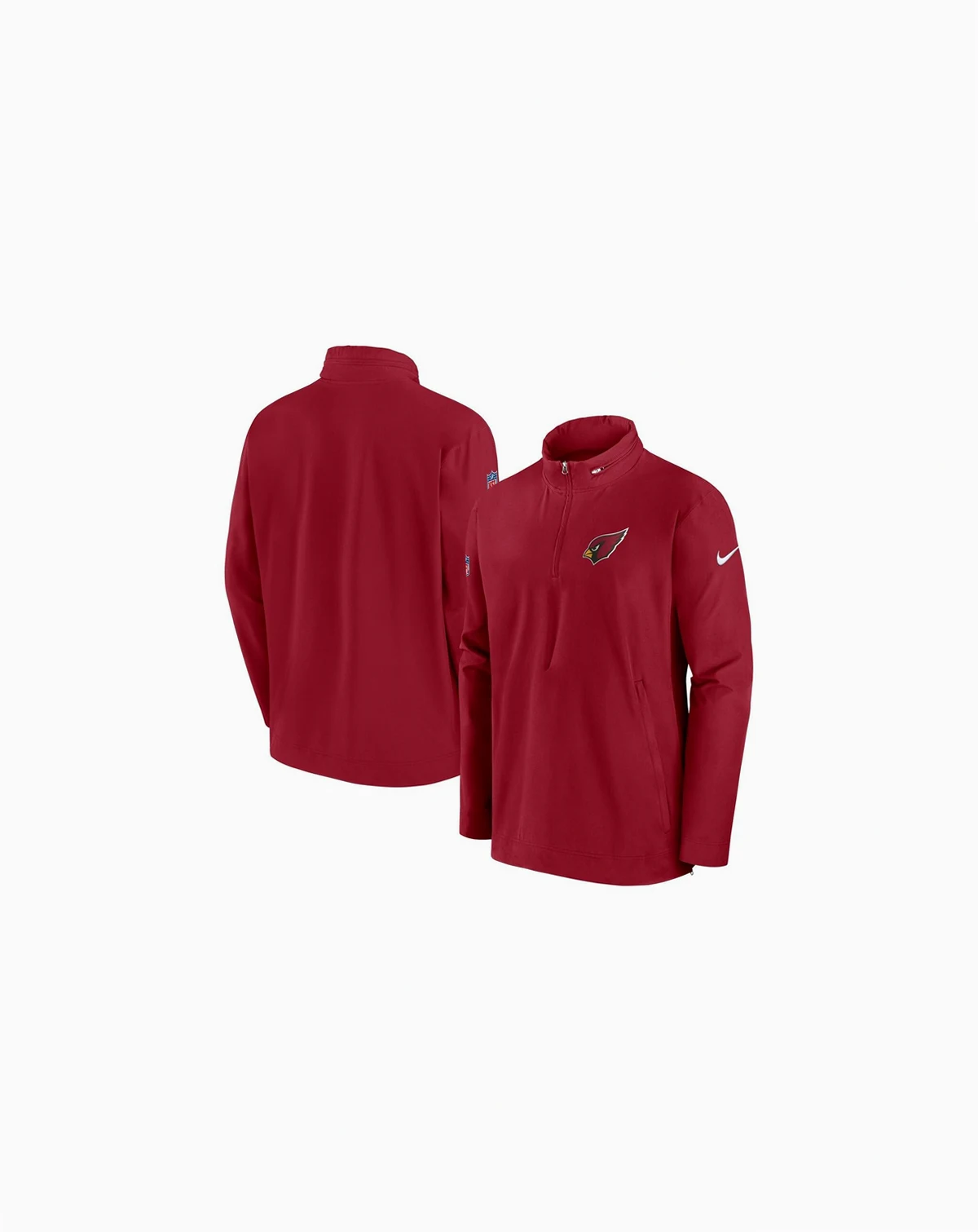 Men's Cardinal Arizona Cardinals Sideline Coach Half-Zip Jacket
