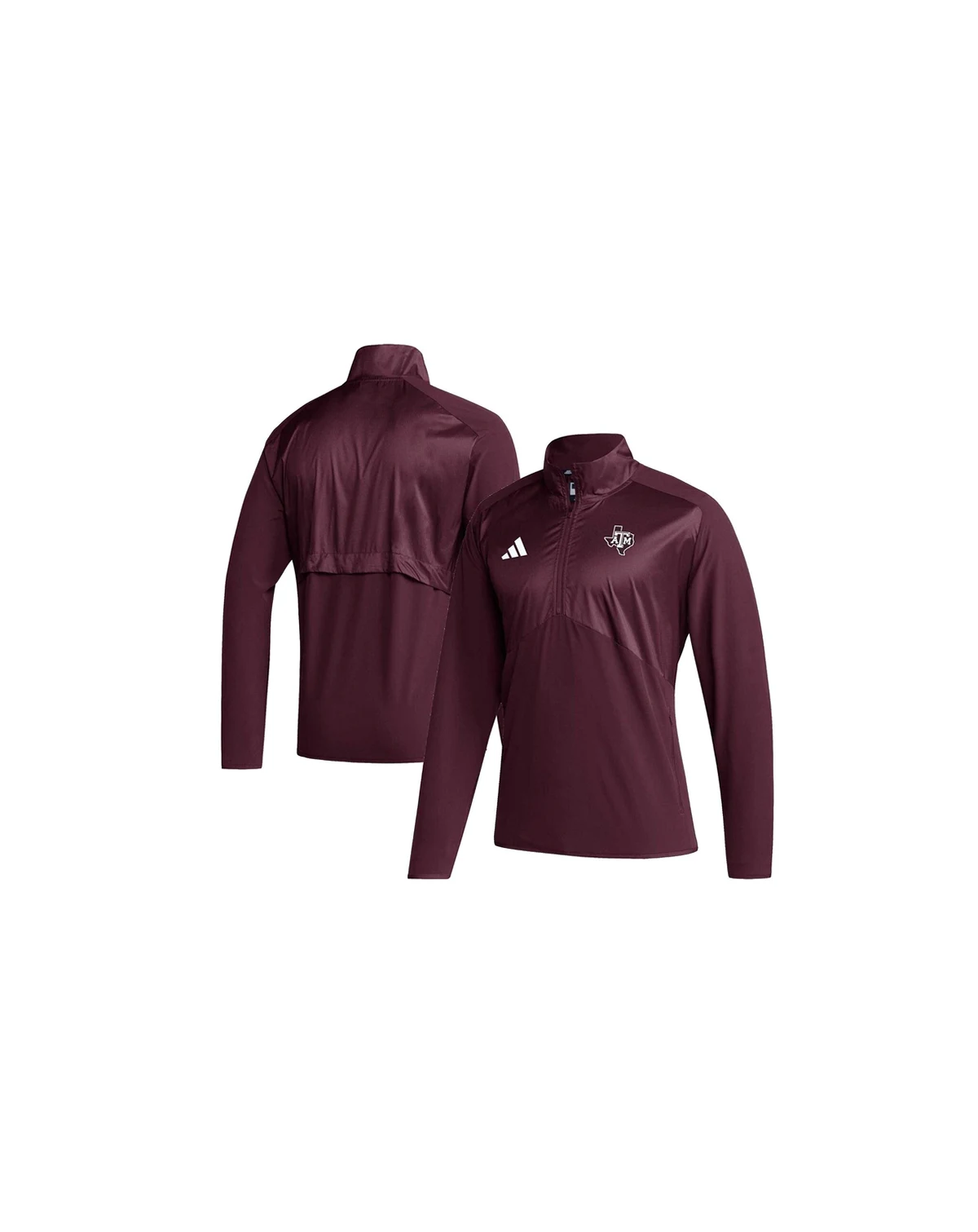 Men's Maroon Texas A&M Aggies Sideline AEROREADY Raglan Sleeve Quarter-Zip Jacket