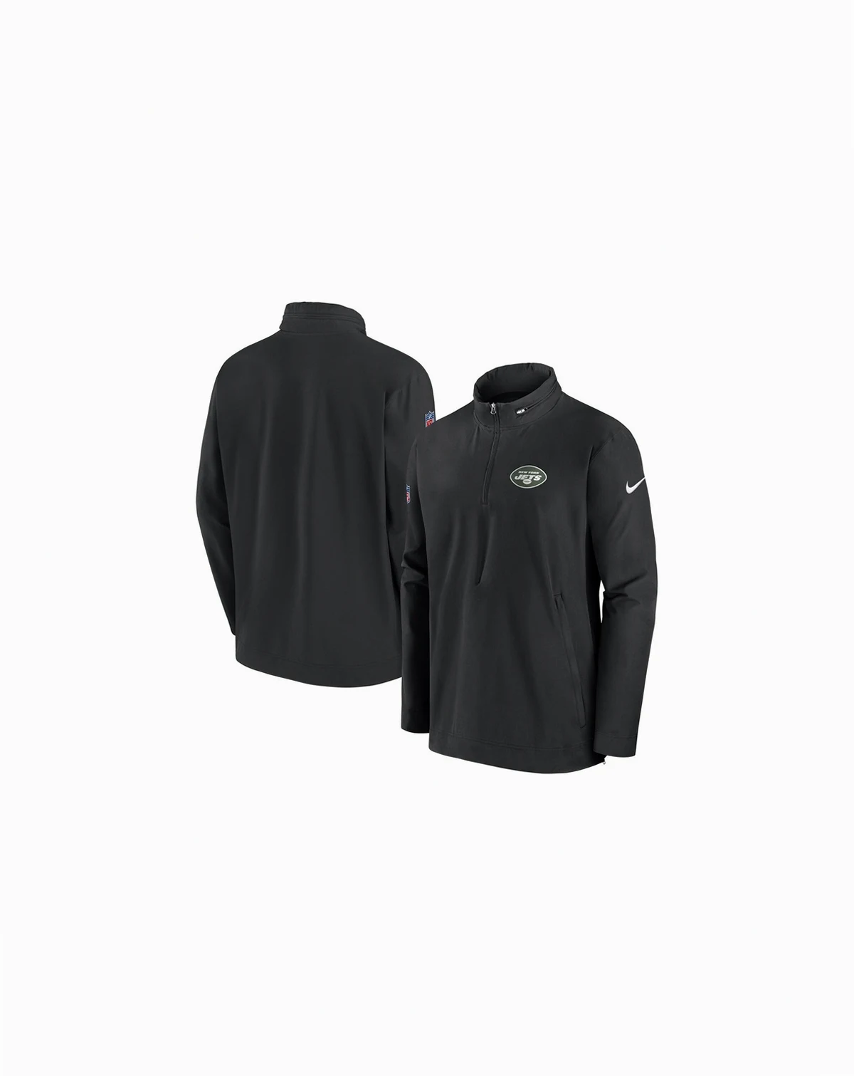 Men's Black New York Jets Sideline Coach Half-Zip Jacket