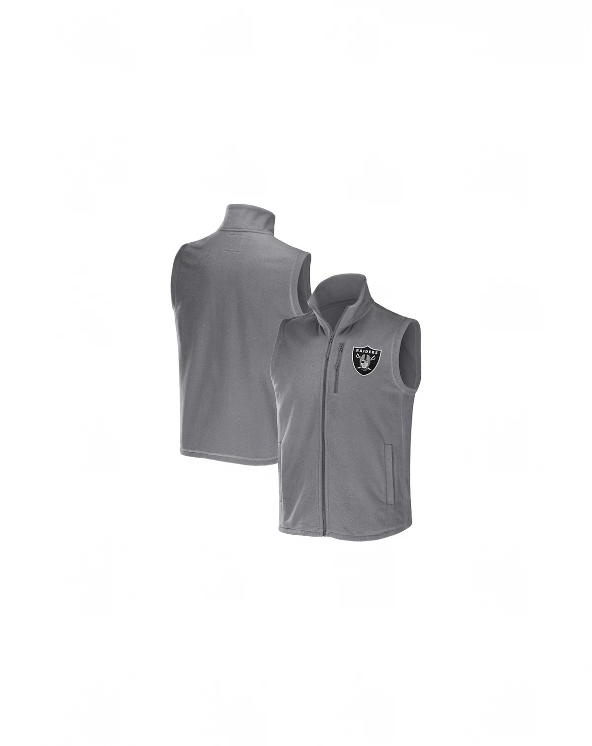 Men's NFL x Darius Rucker Collection by Gray Las Vegas Raiders Polar Fleece Full-Zip Vest
