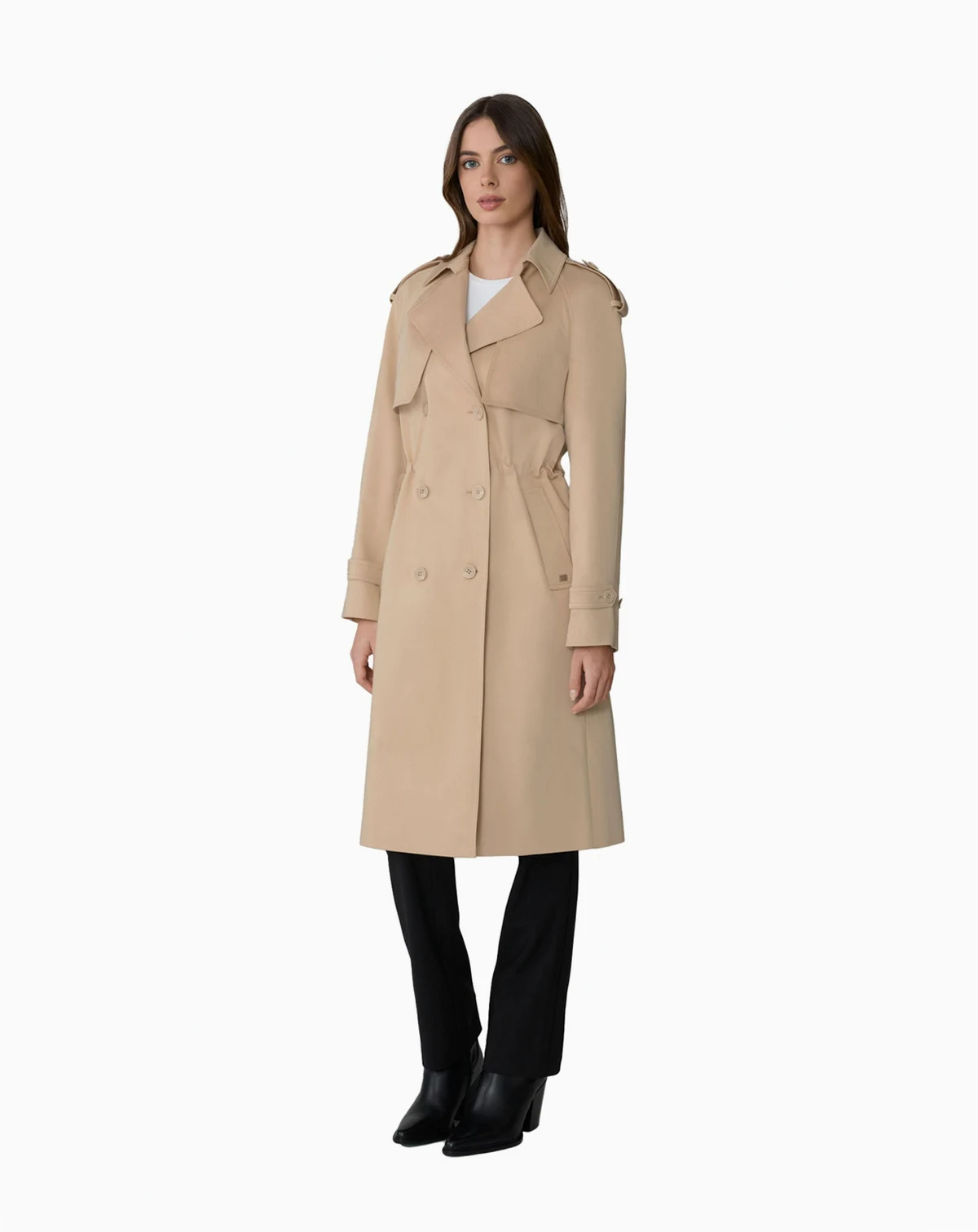 Womens FABIOLA  Relaxed-Fit Double-Breated Trench Coat With Adjustable Waist