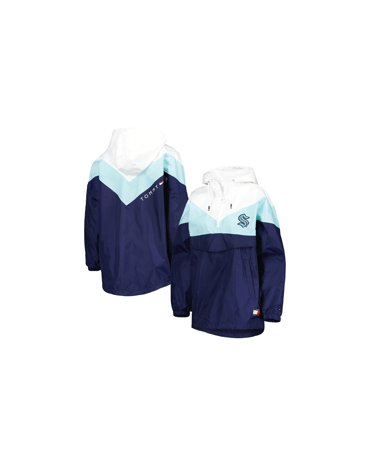 Women's Blue, Deep Sea Blue Seattle Kraken Staci Half-Zip Windbreaker Jacket