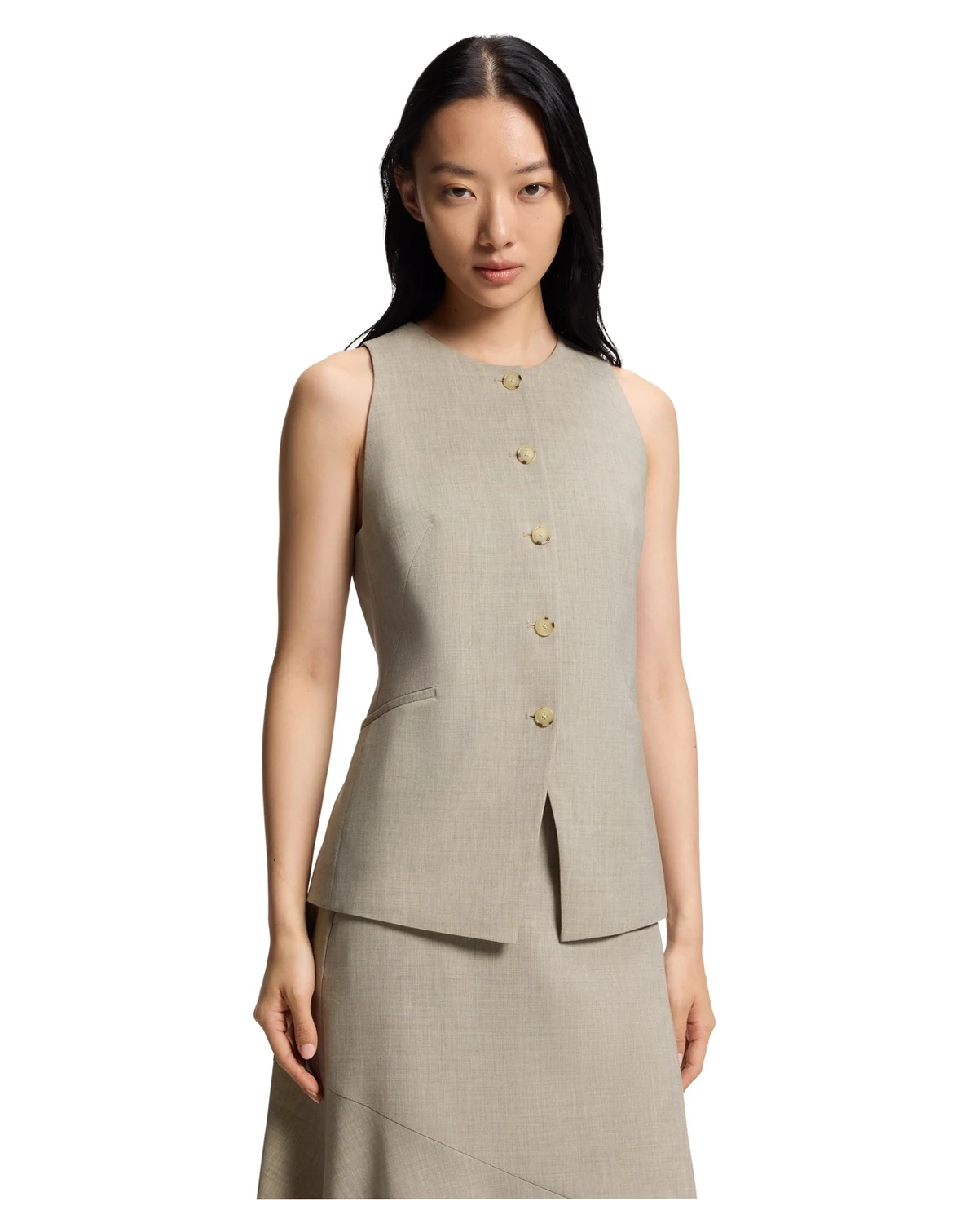 BOSS by Women's Virgin Wool Slim-Fit Vest