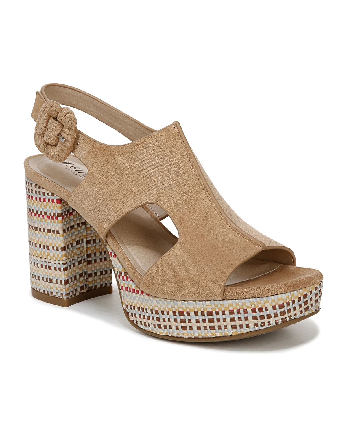 Women's Audra Open Square Toe Block Heel Platform Sandals