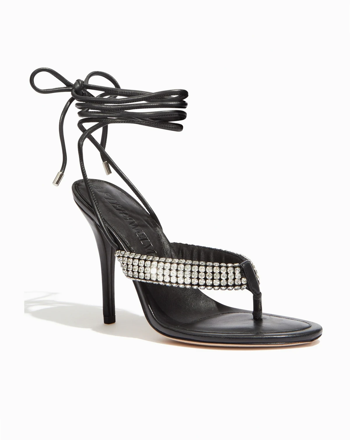 Leather Heels With High Quality Rhinestones ( Black Star)