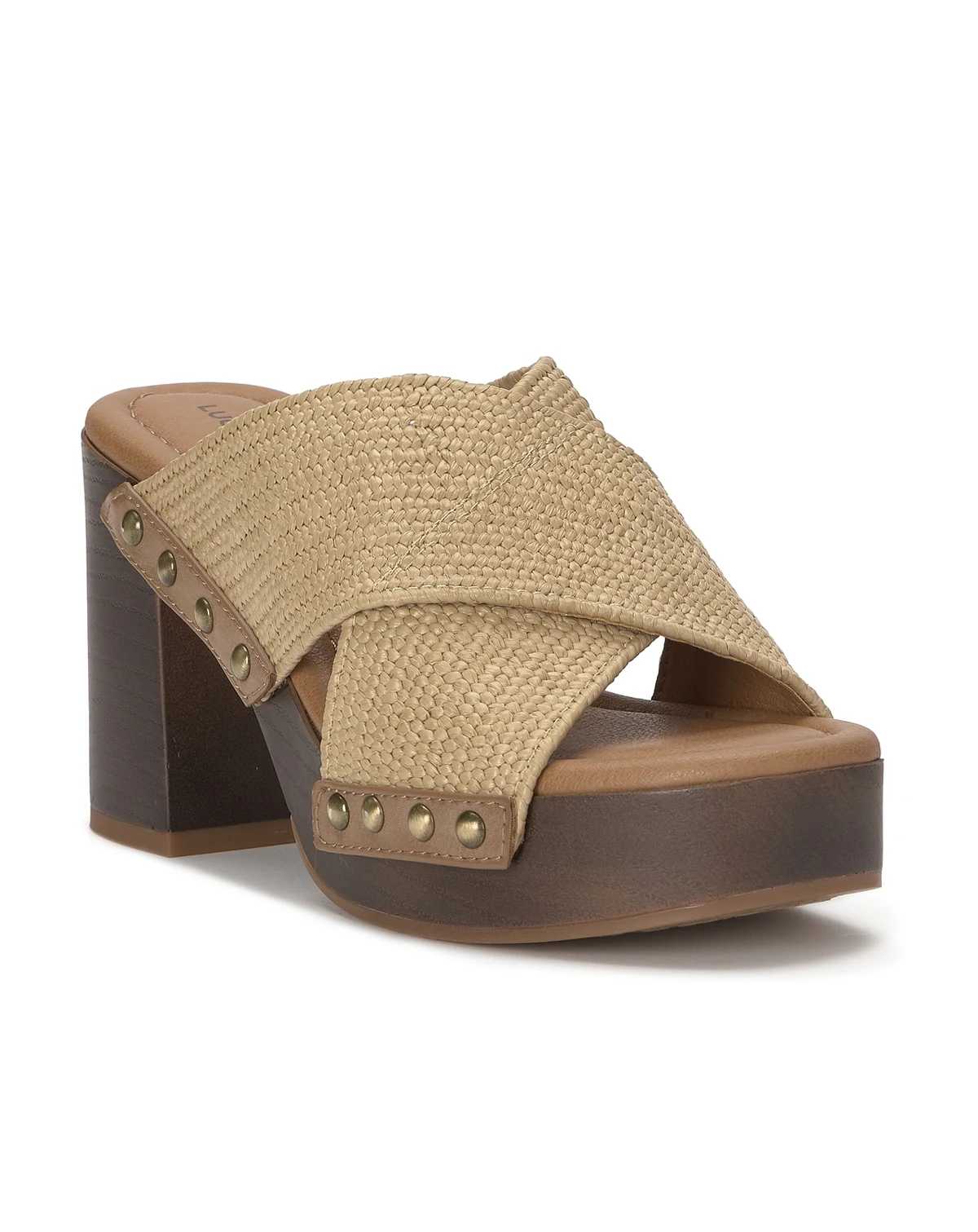Women's Casyna Criss-Cross Wood Platform Sandals