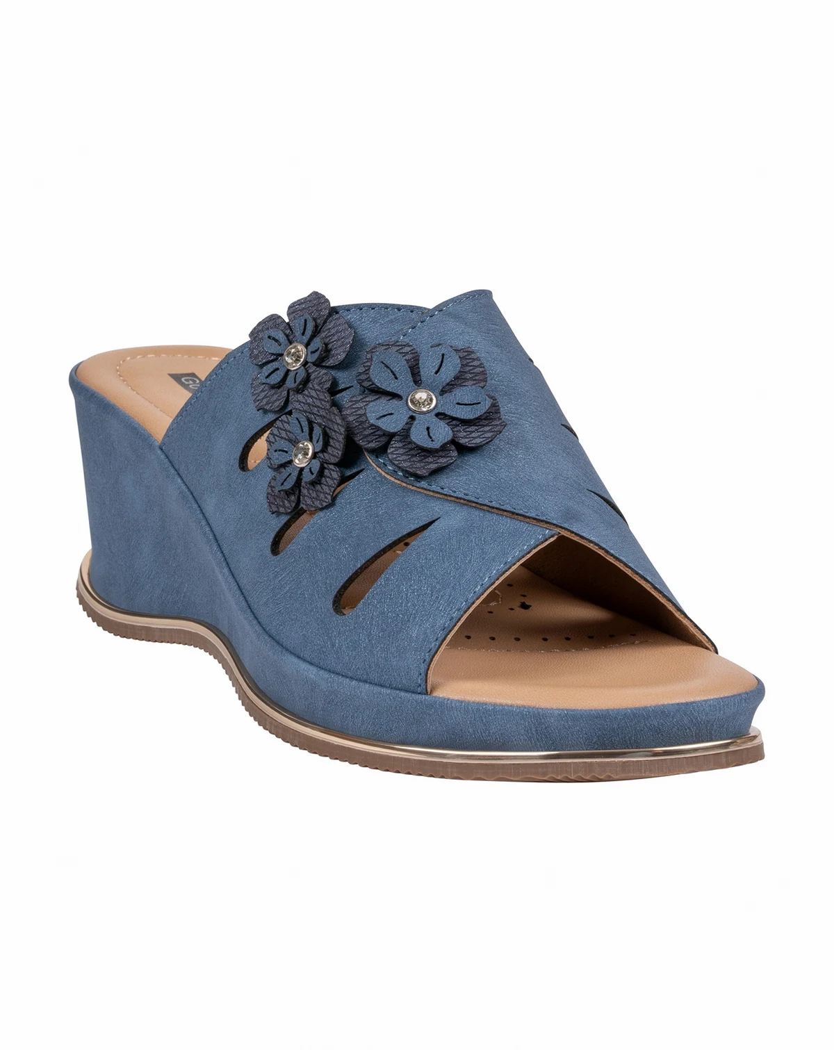 Women's Sarel Floral Round Toe Wedge Sandals