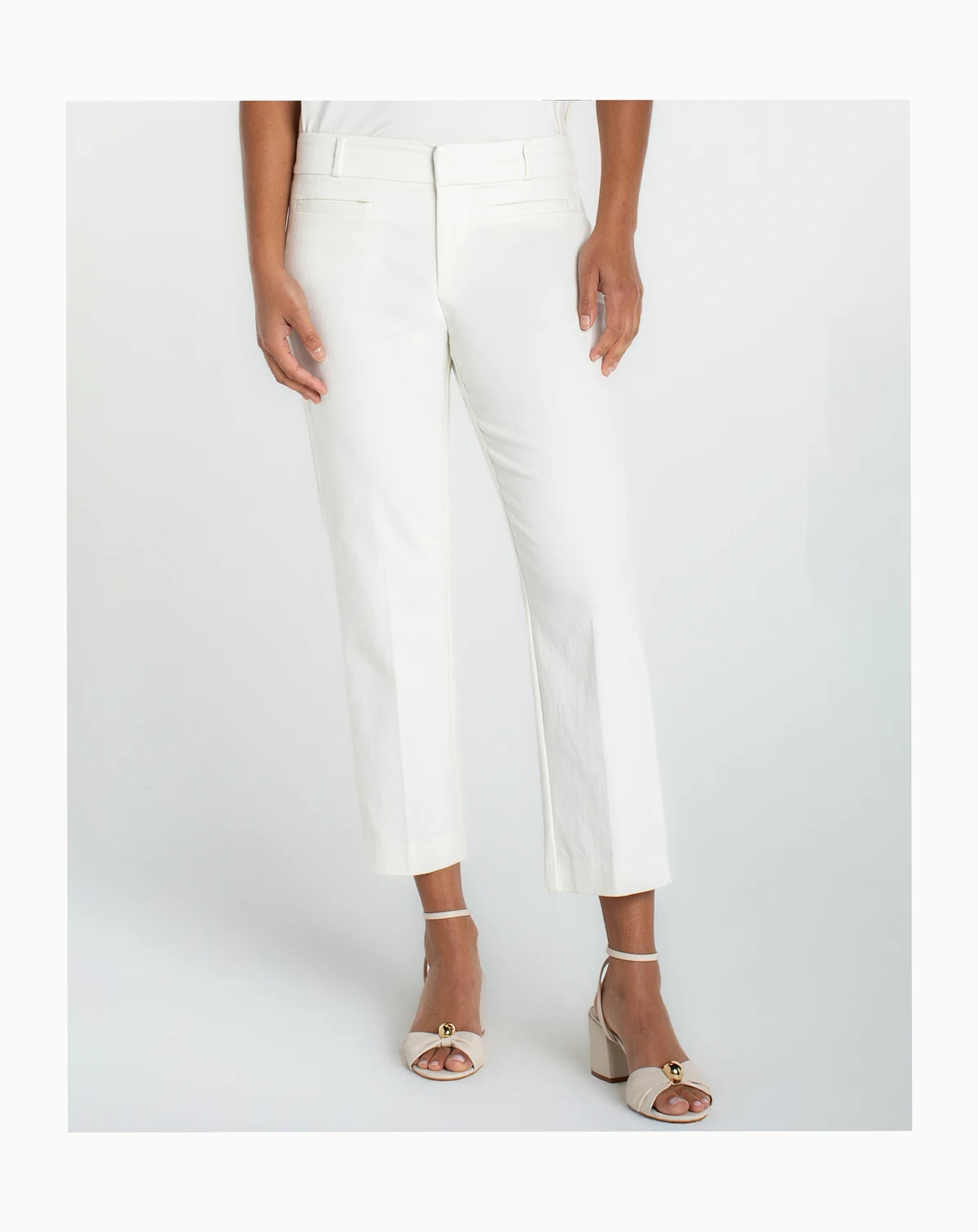 Petite High Rise Welt Pocket Crop Trousers