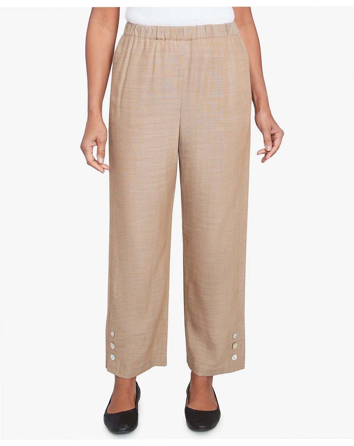 Women's Summer Solstice Relaxed Button Detail Ankle Pants