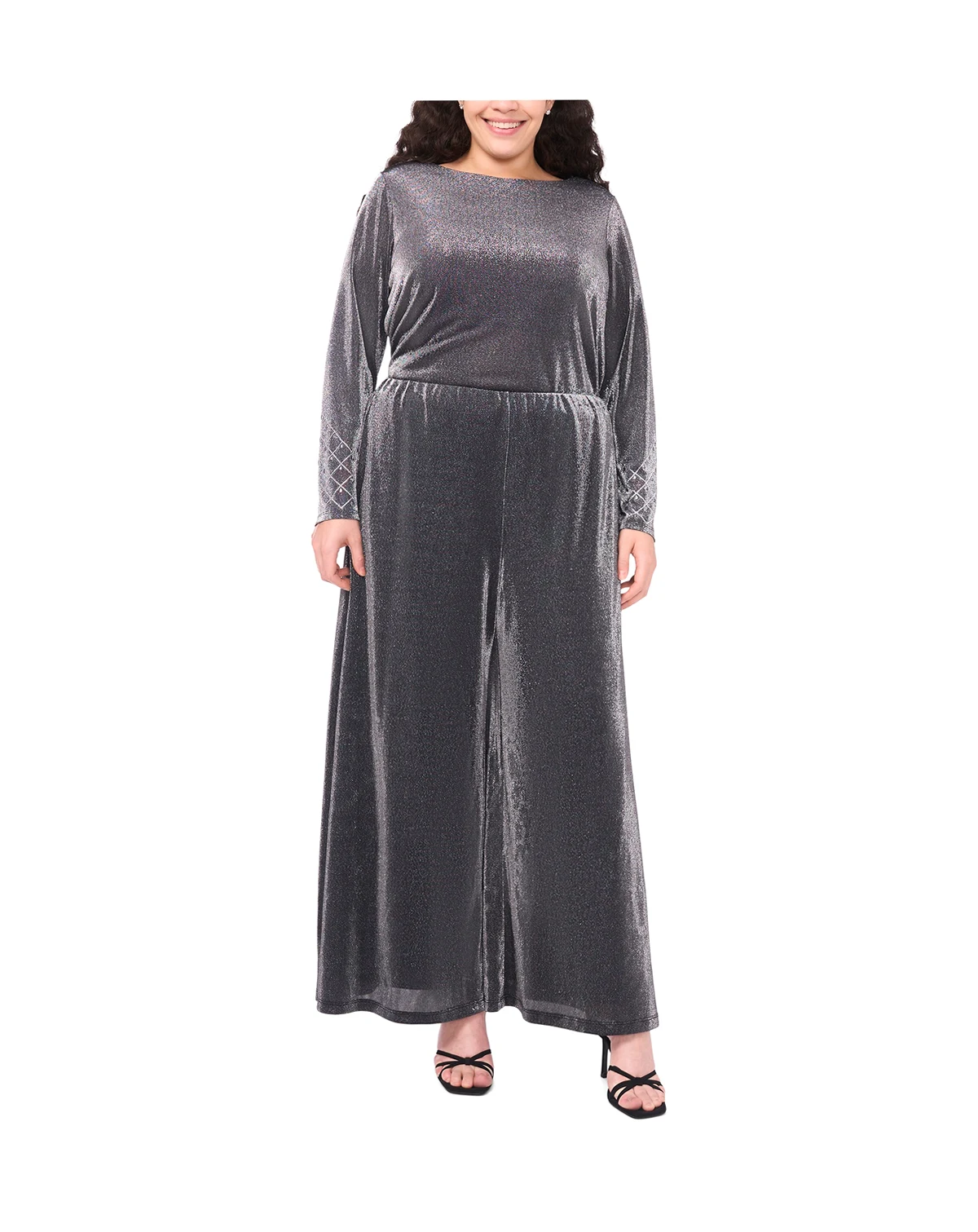 Plus Size Wide Leg Pull-On Pants