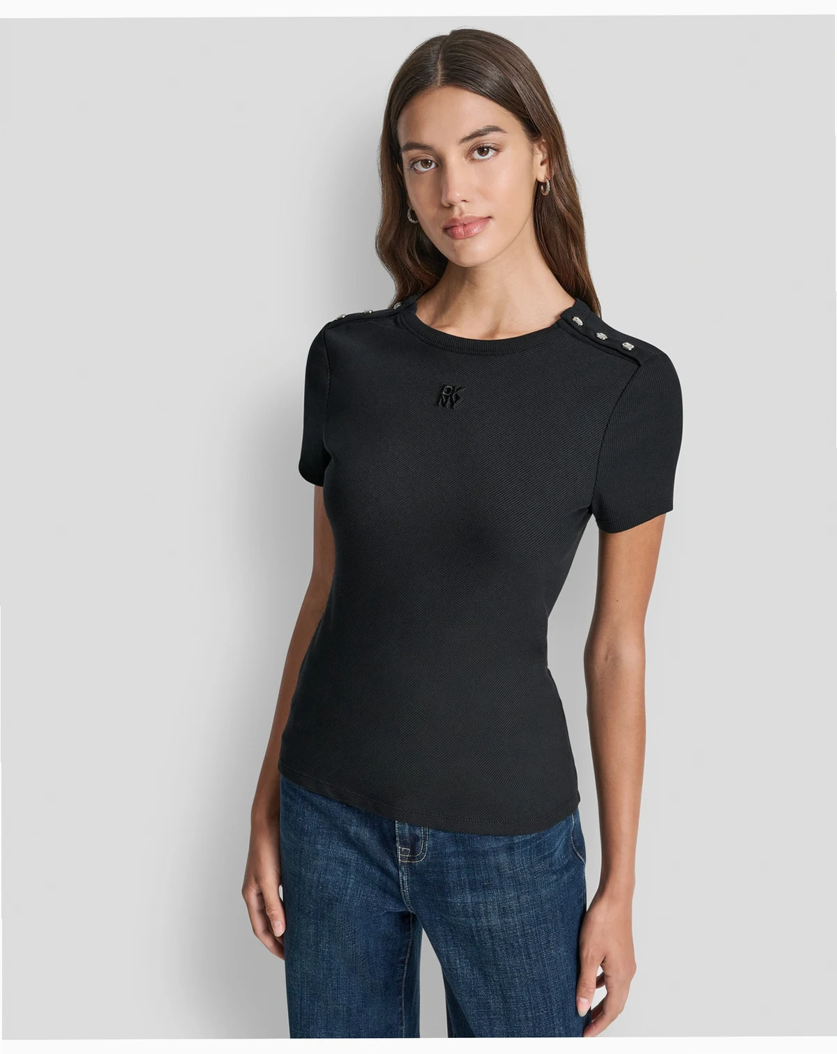 Petite Crew Neck Short-Sleeve T-Shirt