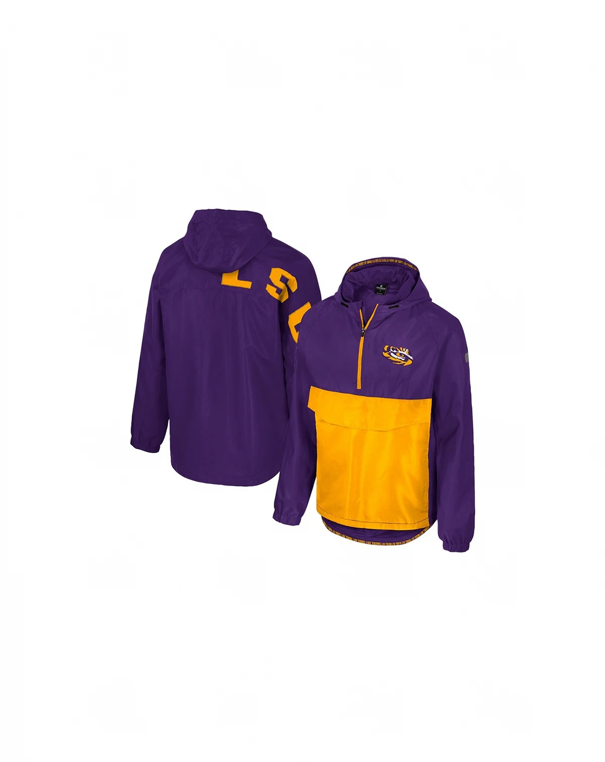Men's Purple LSU Tigers Reloaded Anorak Half-Zip Jacket
