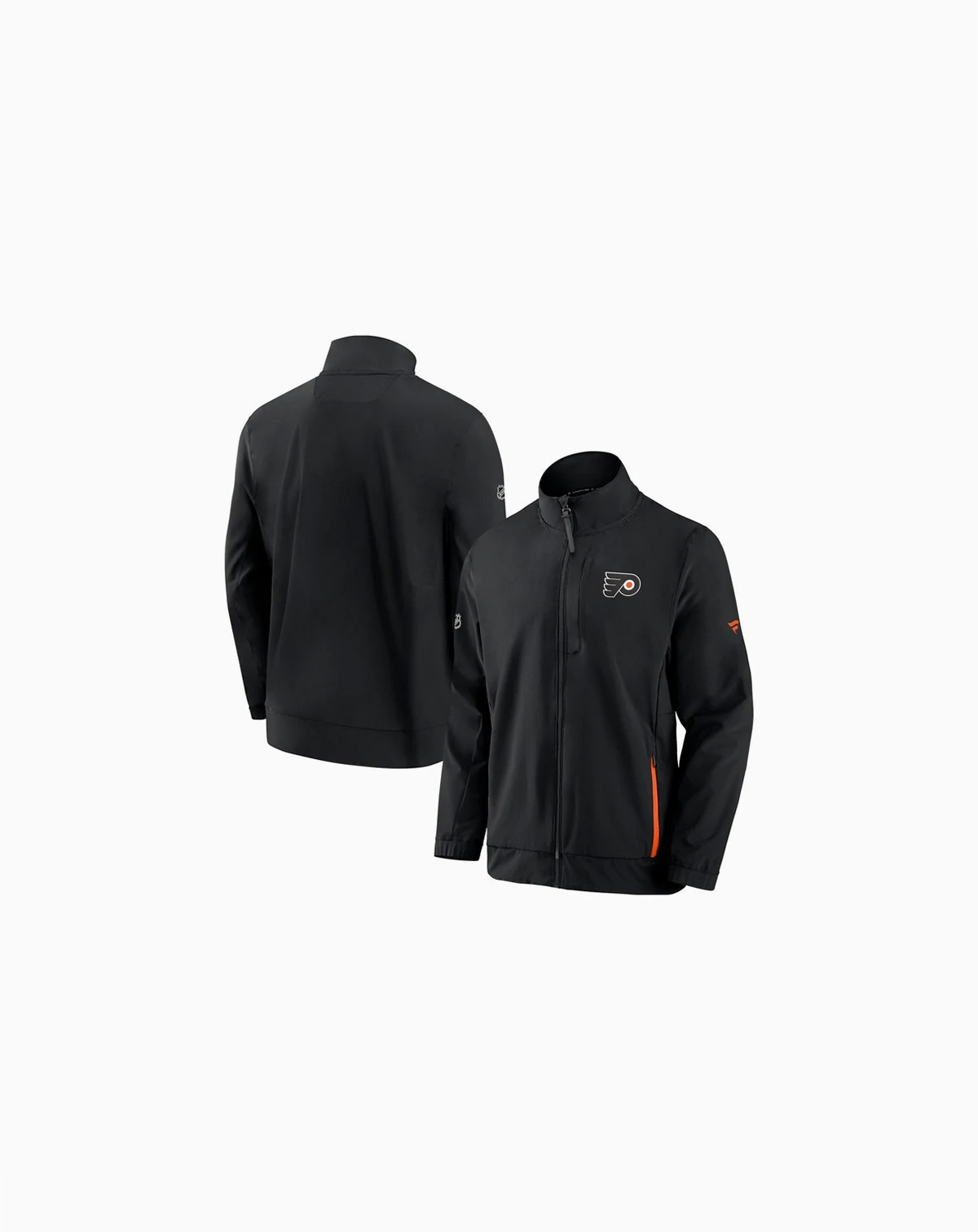 Men's Black Philadelphia Flyers Authentic Pro Rink Coaches Full-Zip Jacket