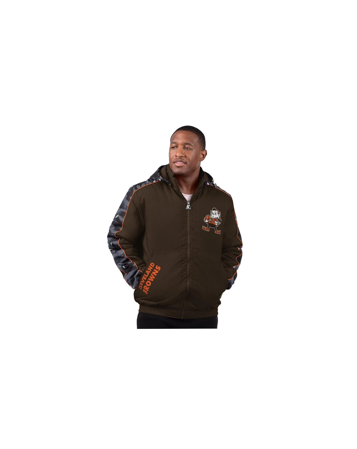 Men's Brown Cleveland Browns Thursday Night Gridiron Full-Zip Hoodie Jacket