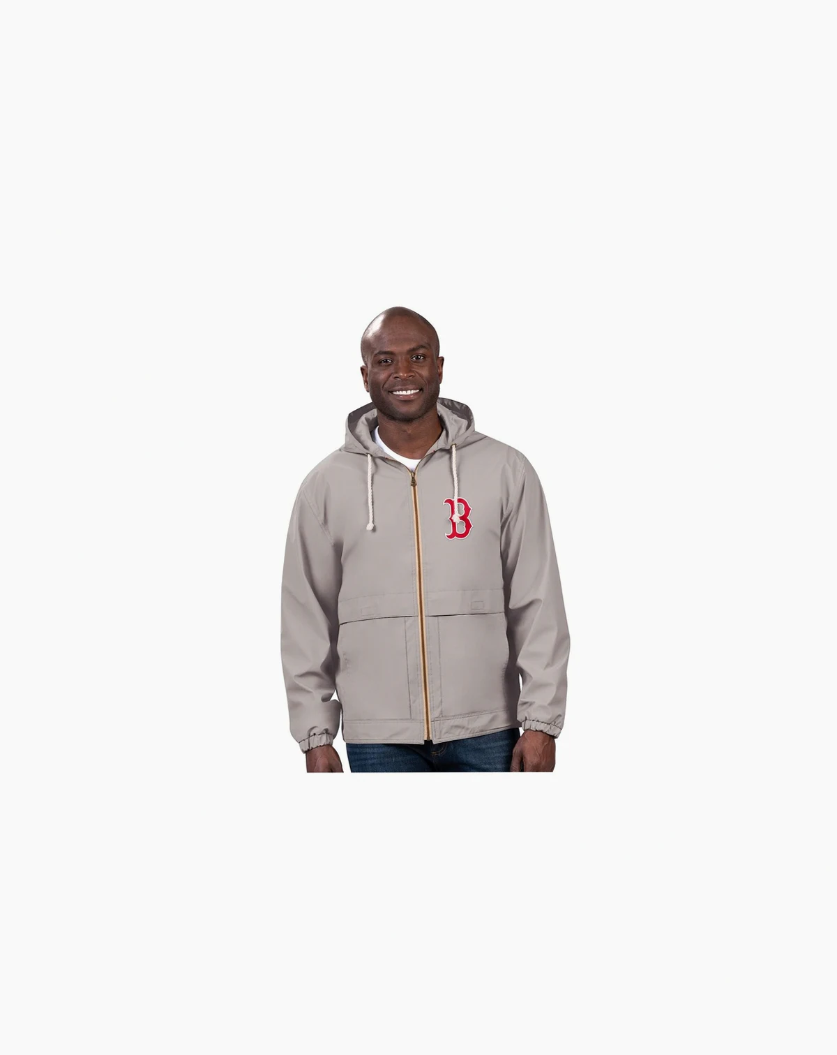 Men's Gray Boston Red Sox Full-Zip Rain Jacket