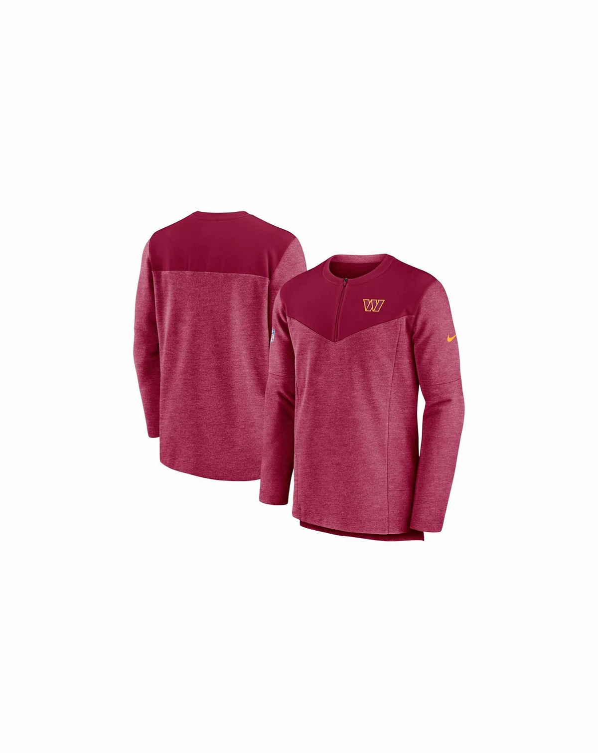 Men's Burgundy Washington Commanders Sideline Lockup Performance Quarter-zip Jacket
