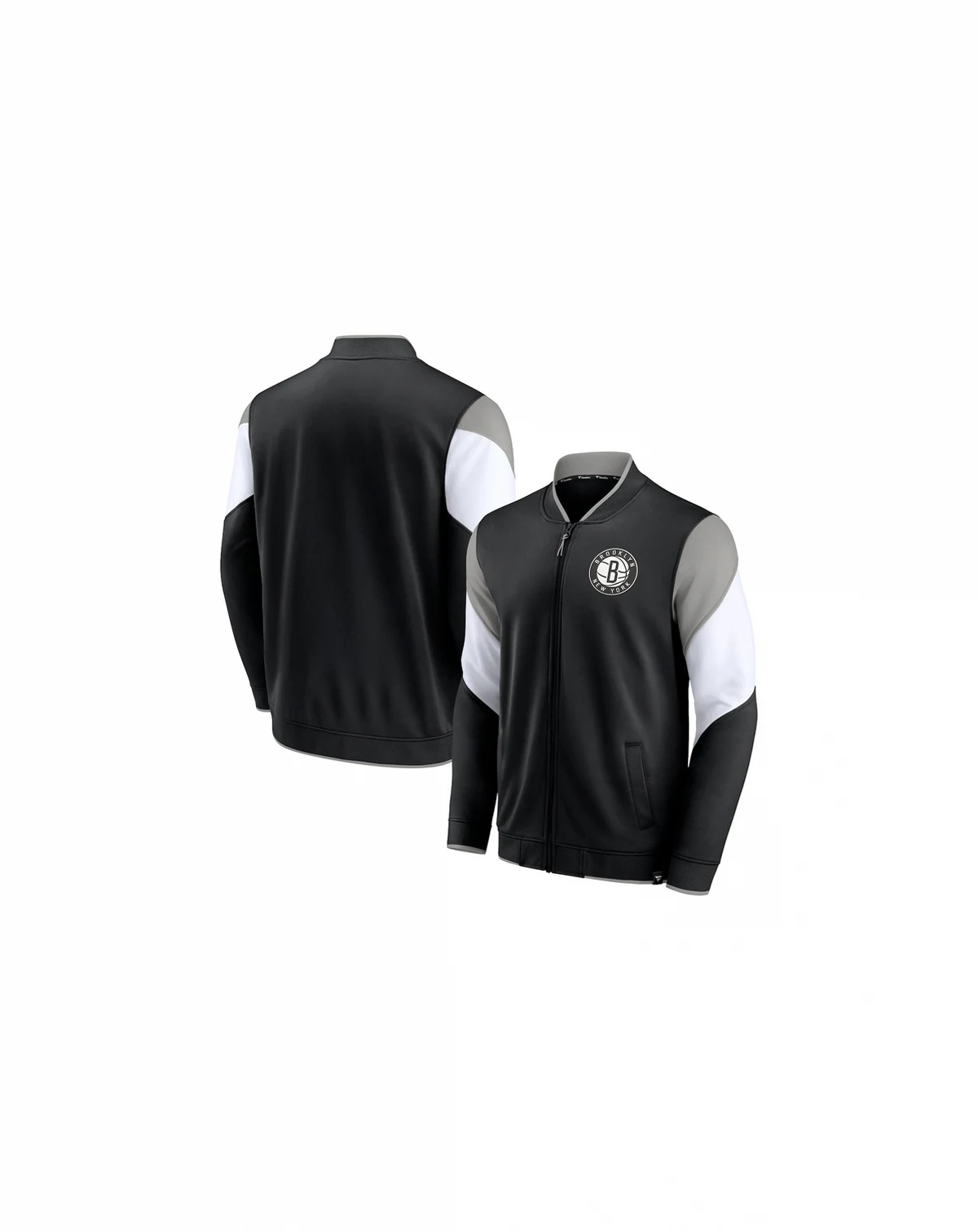 Men's Black, Gray Brooklyn Nets League Best Performance Full-Zip Jacket