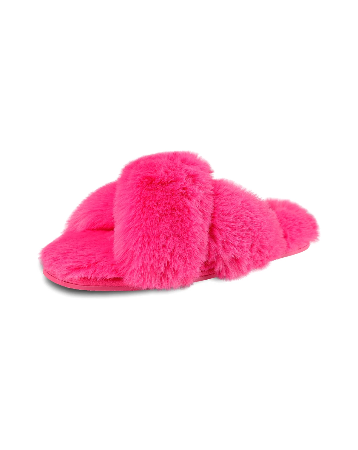 Women's Extra Soft High Plush Cross Band Slide Slippers