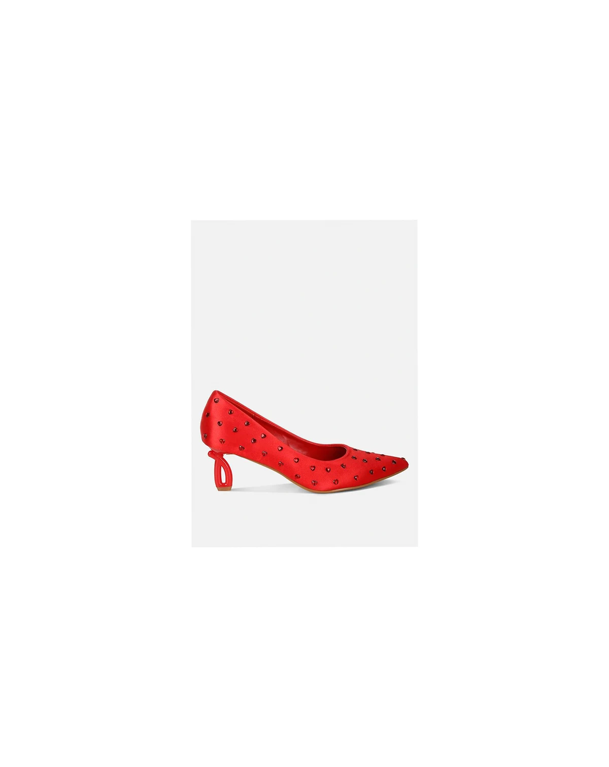 Madhara Heart-Shaped Rhinestones Pumps