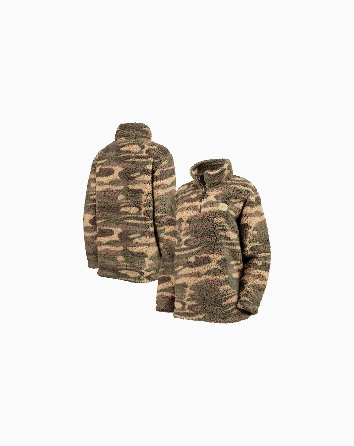 Women's Camo Boston Bruins Sherpa Quarter-Zip Jacket
