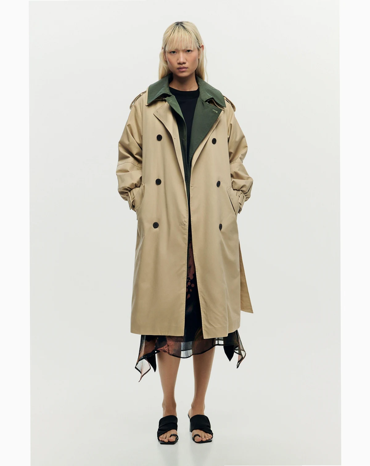 Women's Double-lapel trench coat