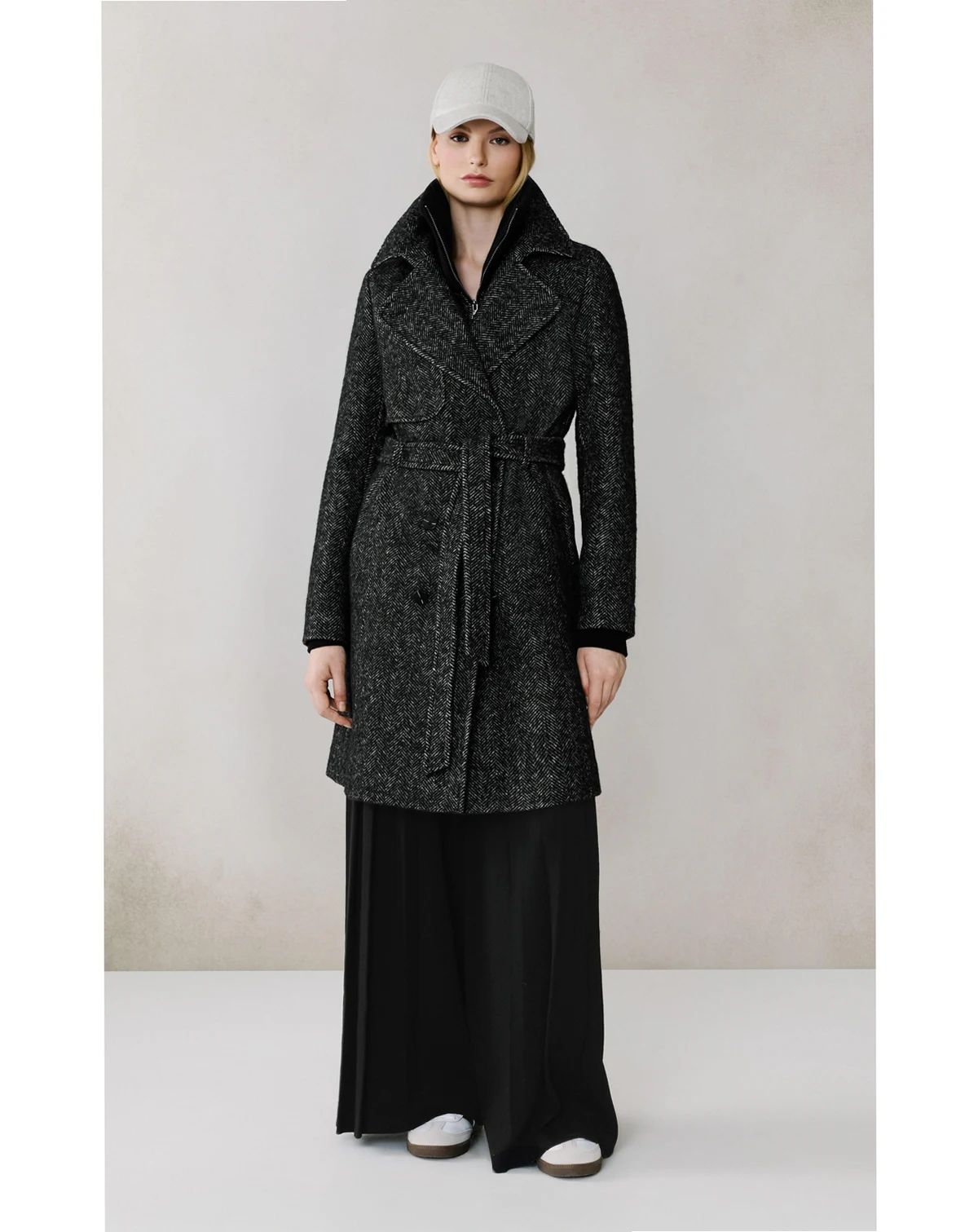 Women's Fabianne-H Wool Trench Coat with Bib