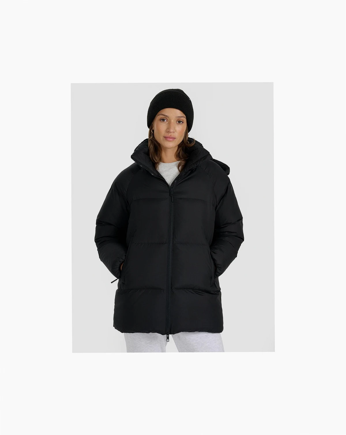 Women's down jacket with natural filling